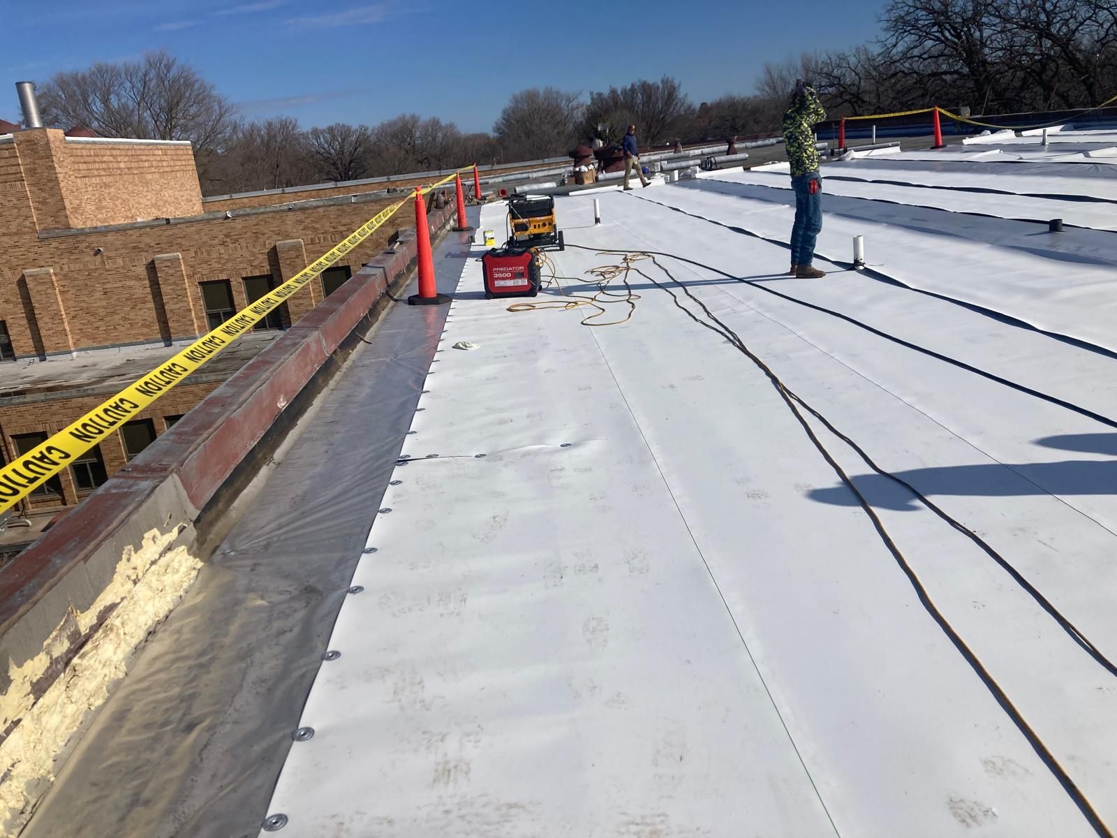 Commercial Roofing Installation using DURO LAST TPO  by Grell Roofing, LLC
