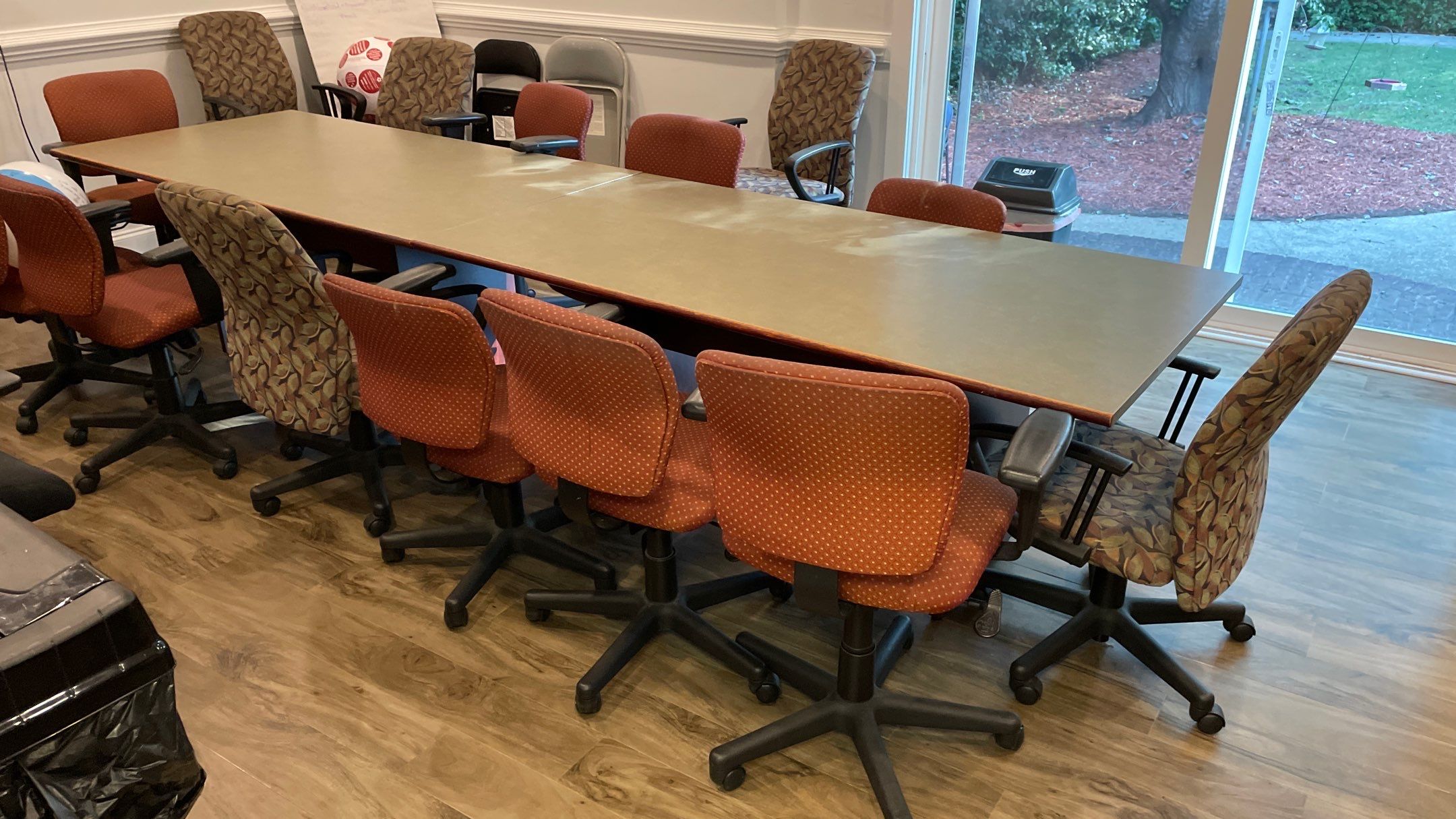 Office Remodel from Worn Out Carpet to Sleek Glued Down LVP by Footprints Floors of Coastal Carolina