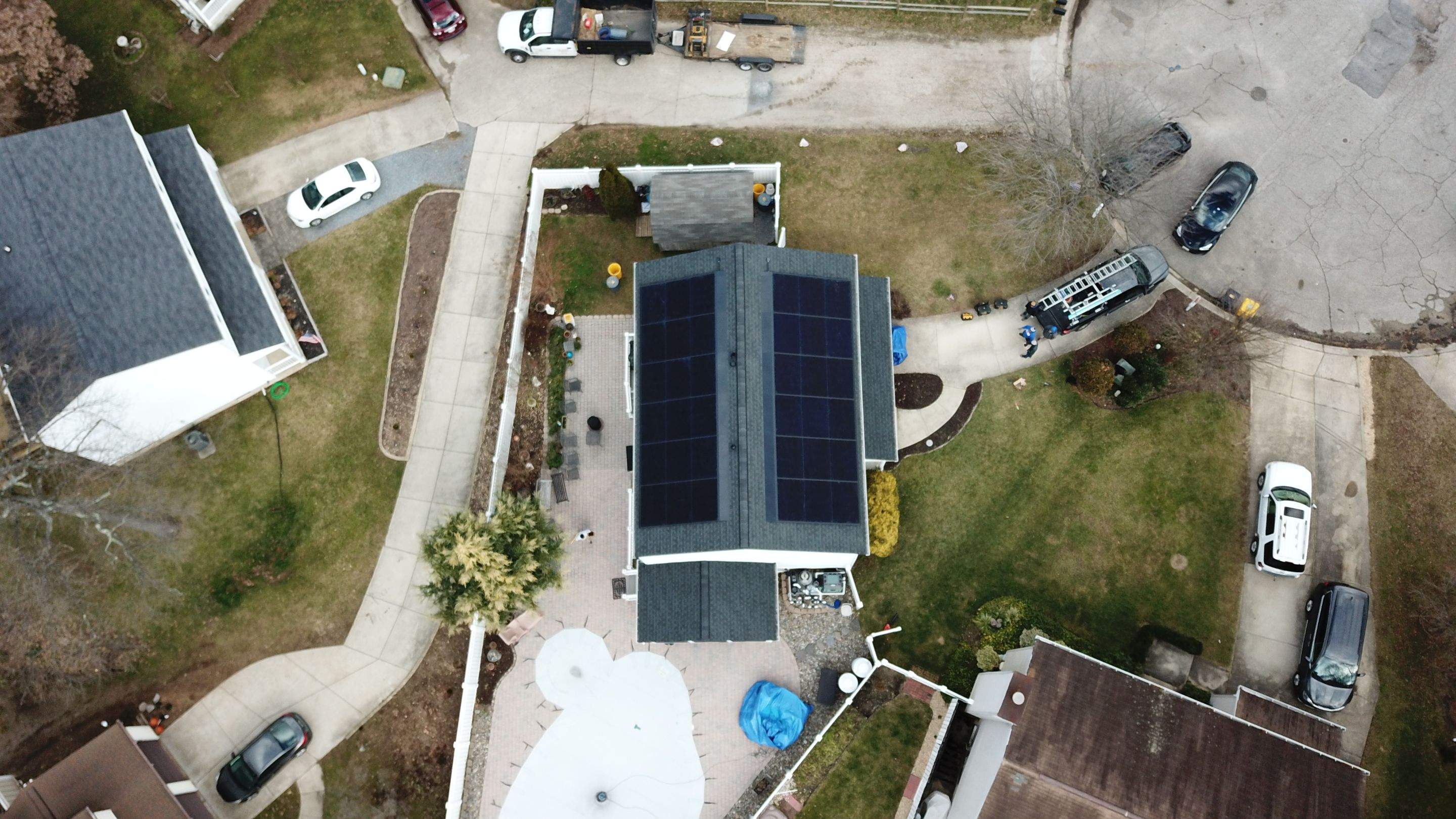Roof Replacement with GAF Decotech integrated solar panels by American Home Contractors