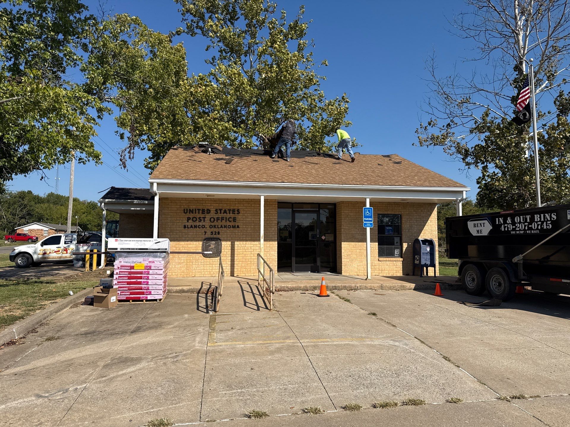 Blanco, OK USPS Roof replacement by In & Out Construction & Remodeling, LLC