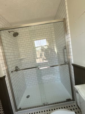 Subway Tile Shower Conversion and Bathroom Update in Traverse City