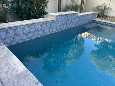 Pool and spa in a tight yard