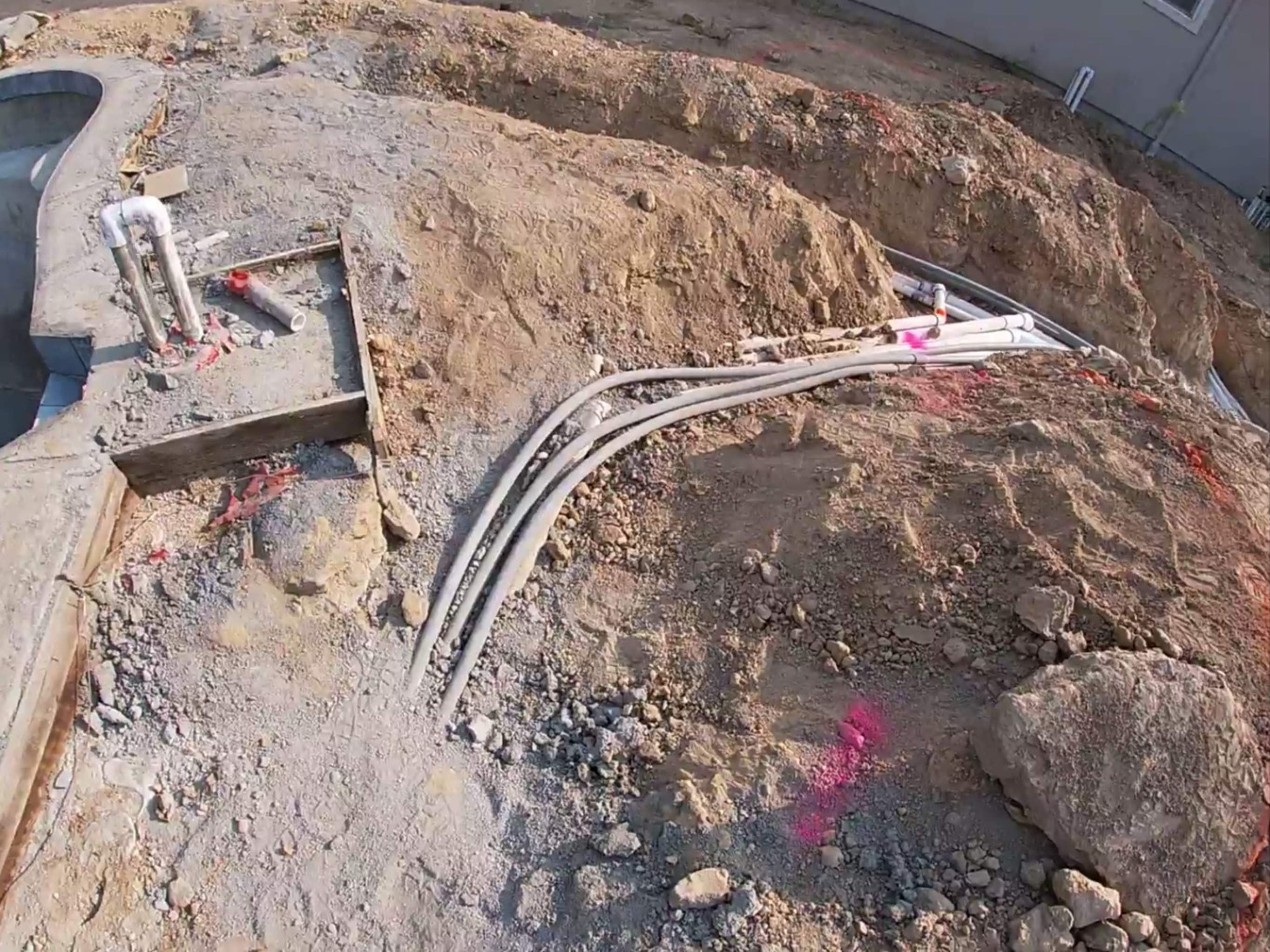 Backyard renovation by Peach Electric Inc