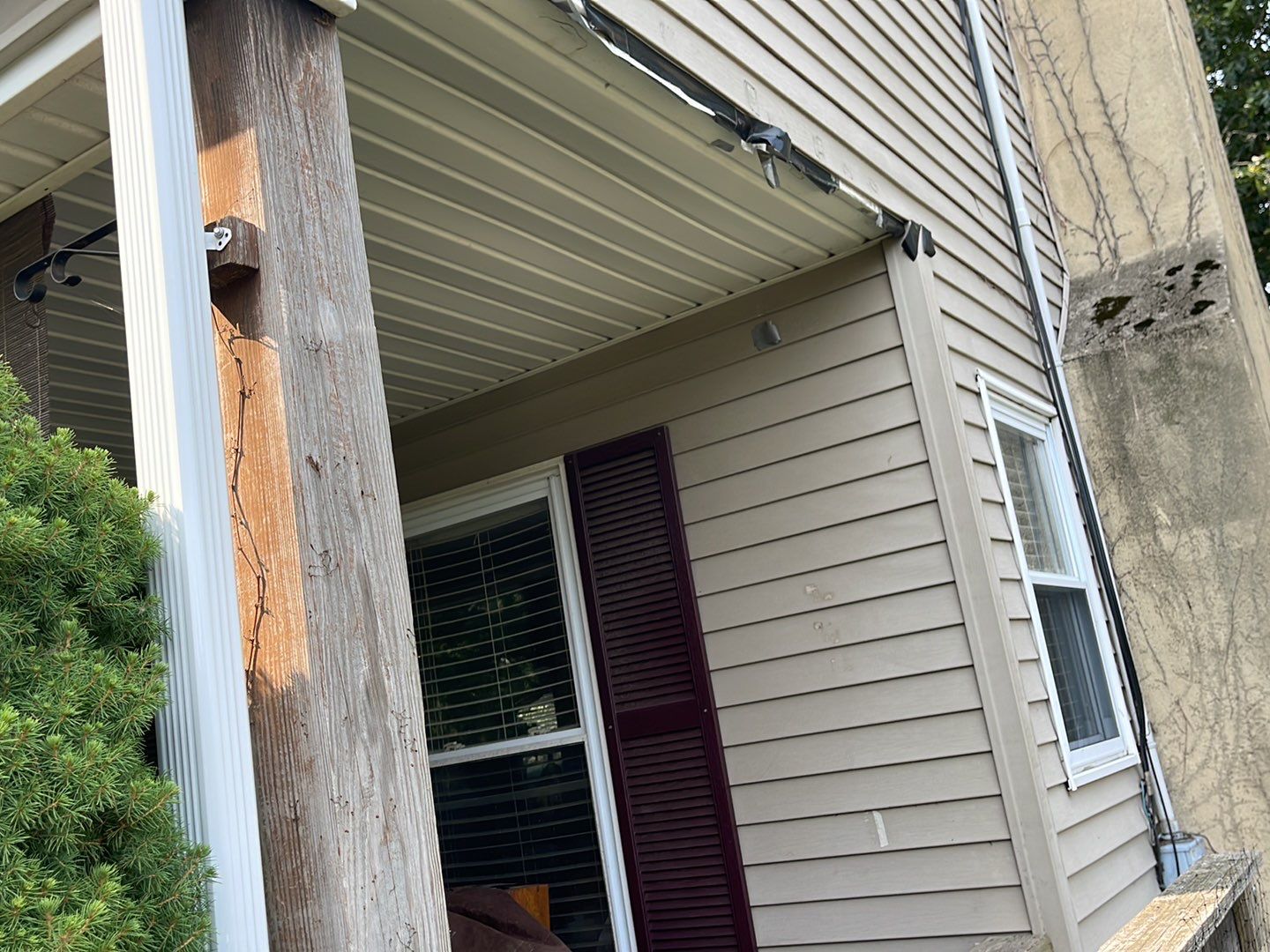Gutter Installation using 5k White gutters by A Plus Exterior