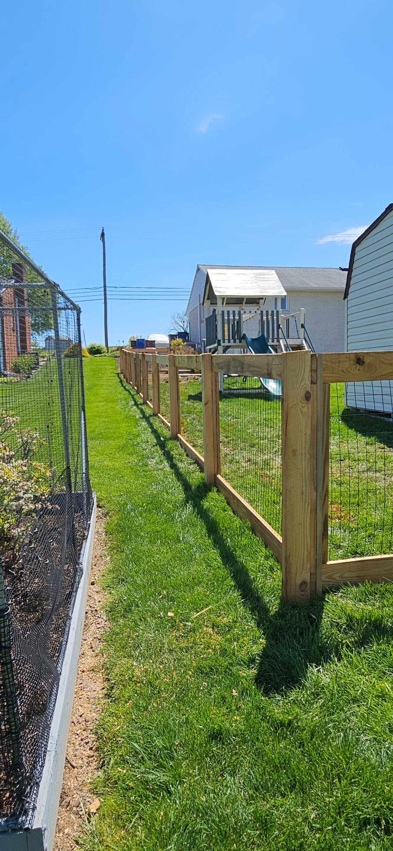 Picture Frame with Black Coated Wire by Kingdom Fence & Supply