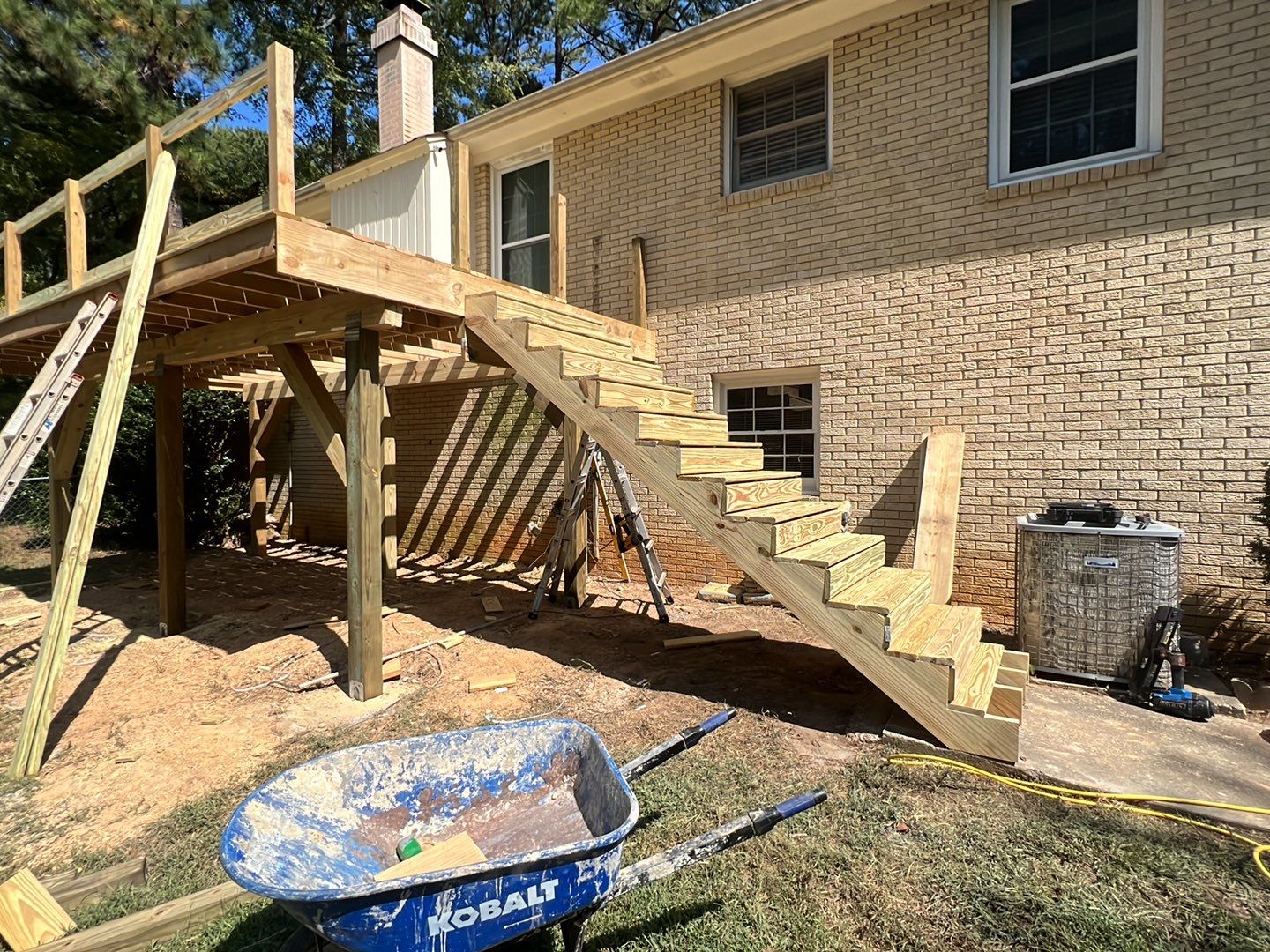 Split Rail Trail - Deck Installation  by Pillar and Pine