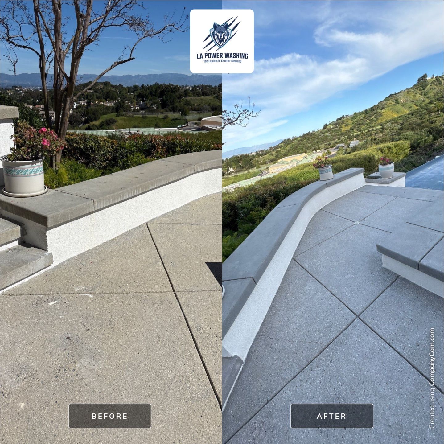 Concrete Cleaning With Sandblasting & Sealing  by La Power Washing Inc 