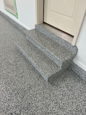 Gray Speckled Epoxy Garage Floor Coating in Grimes