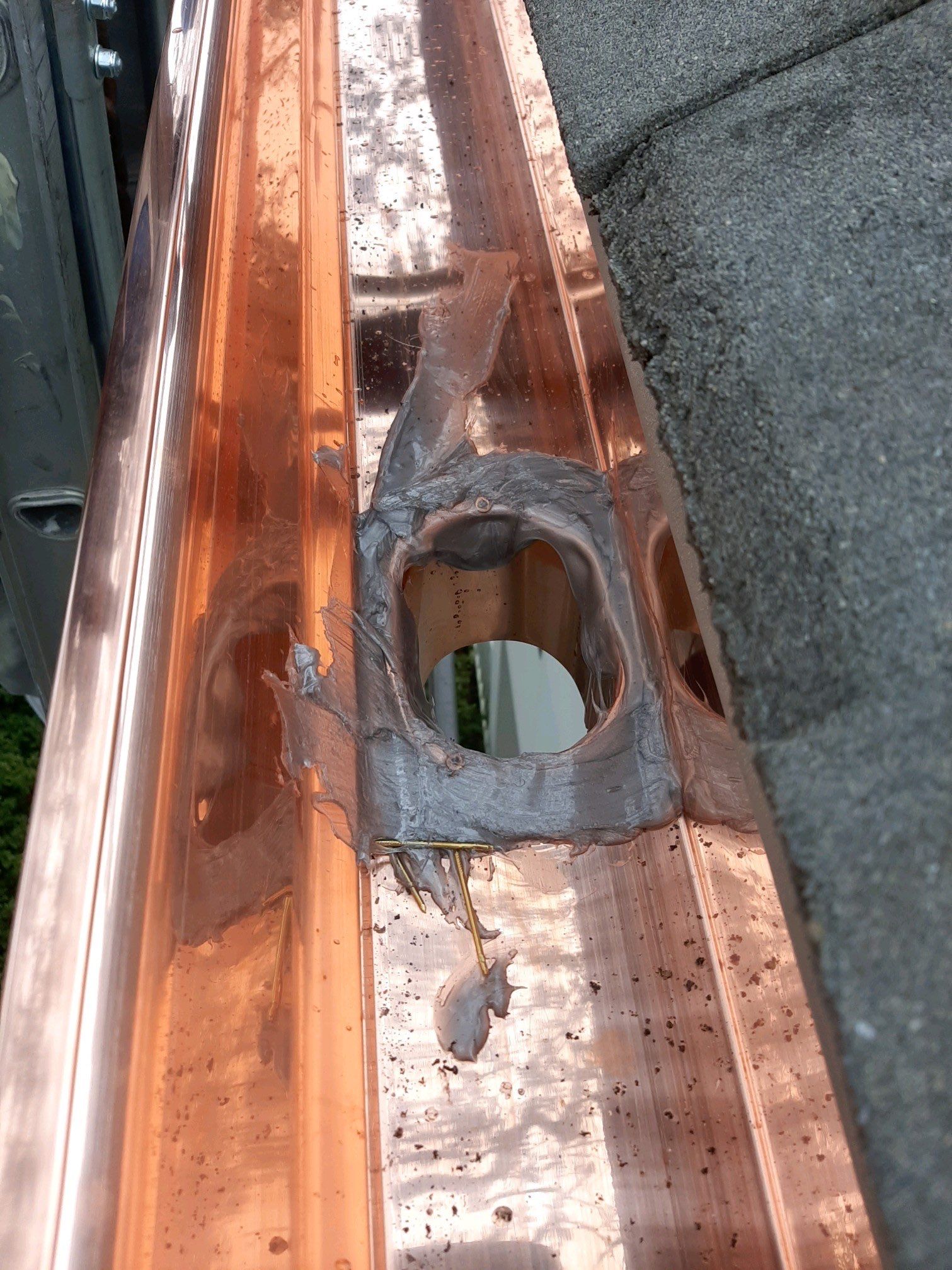 Seamless Gutter Installation Using Copper K- Style Gutters by Gutter Professors