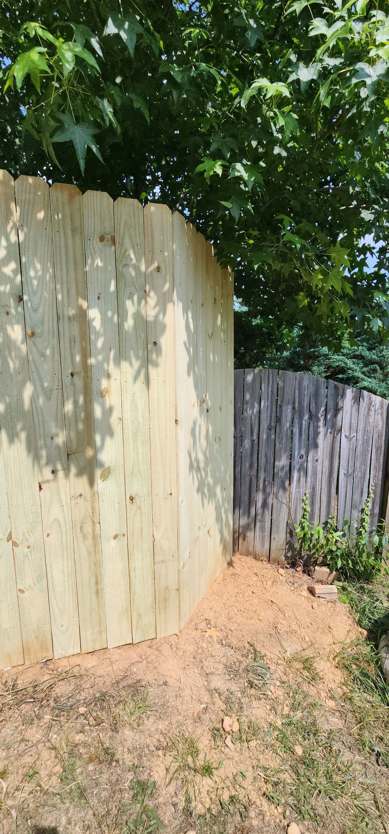 8 Foot Wood Privacy Fence Installation by Titans of Timber Fence & Stain