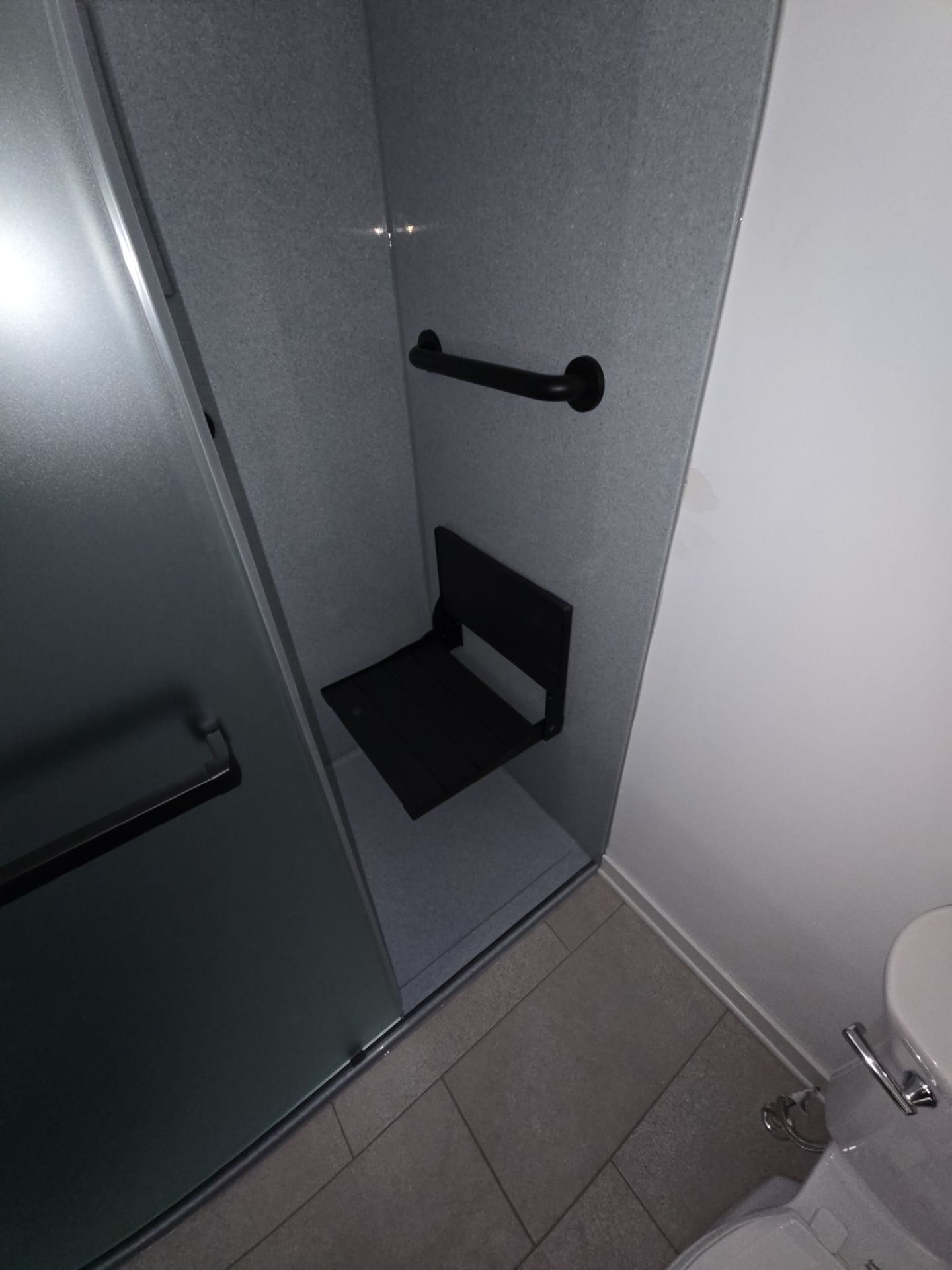 Small bathroom remodel with class! by The Shower Company