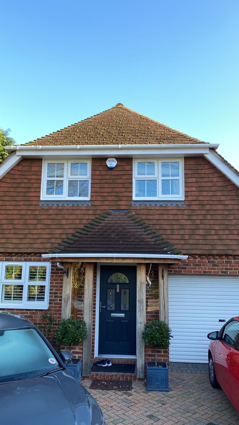 Moss removal and biocide treatment using Moss Scraper Blades by Ges Exterior Cleaning ltd