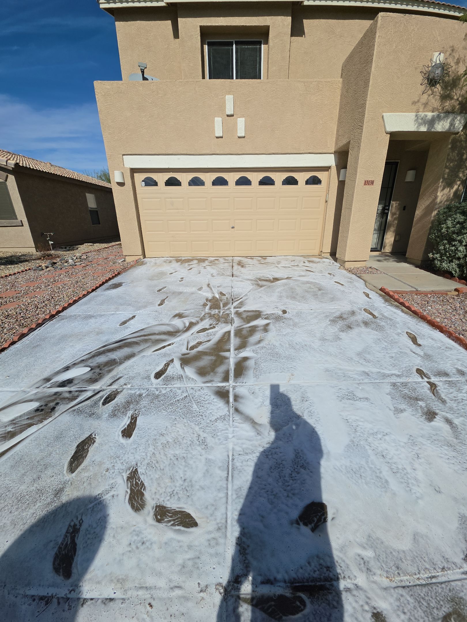 Residential Driveway Cleaning & Oil Stain Removal | Surprise, AZ by Patriot Power Washing & Sanitation