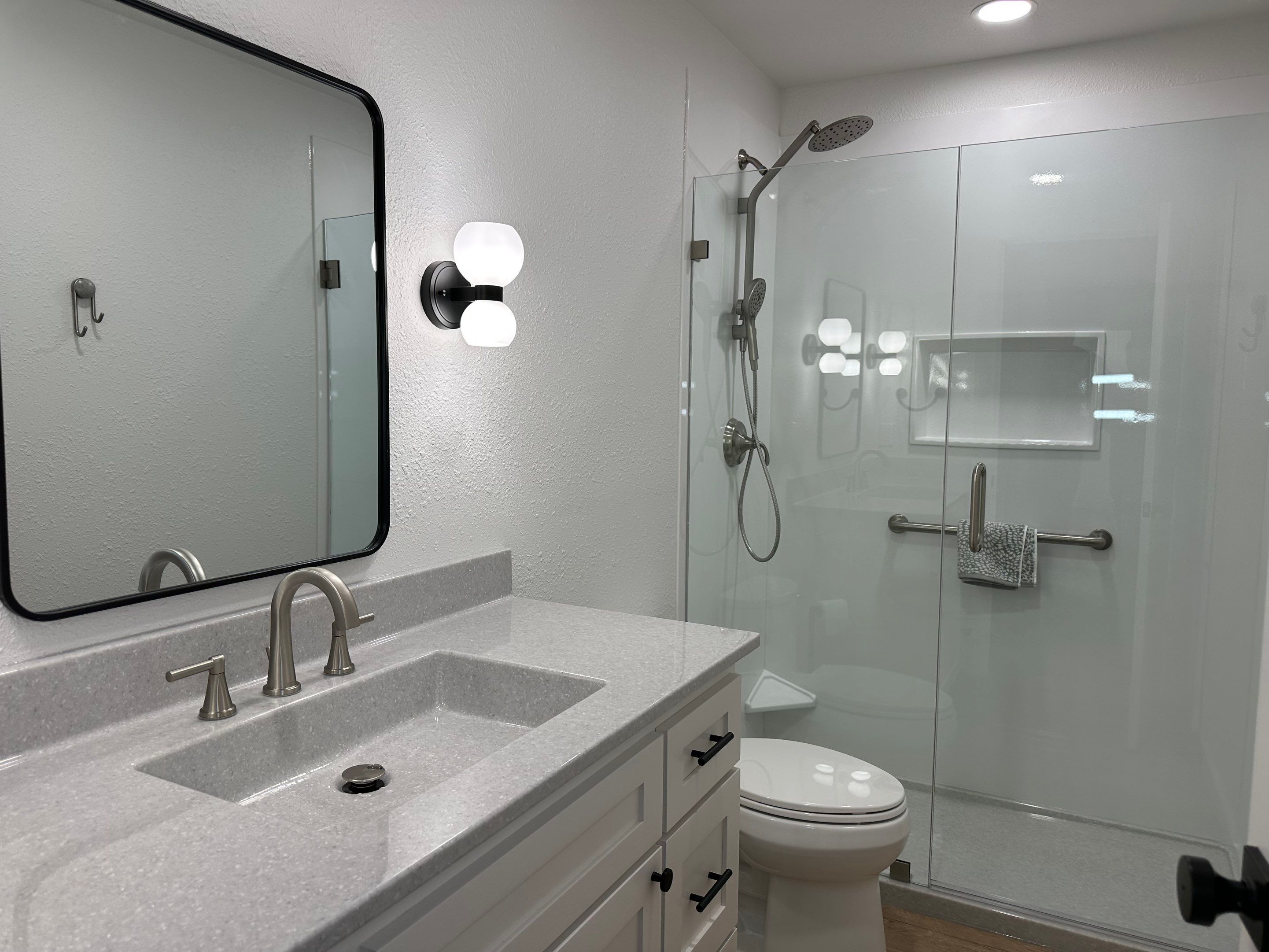 Bathroom Remodel using The Onyx Collection by Ekon Bath, LLC