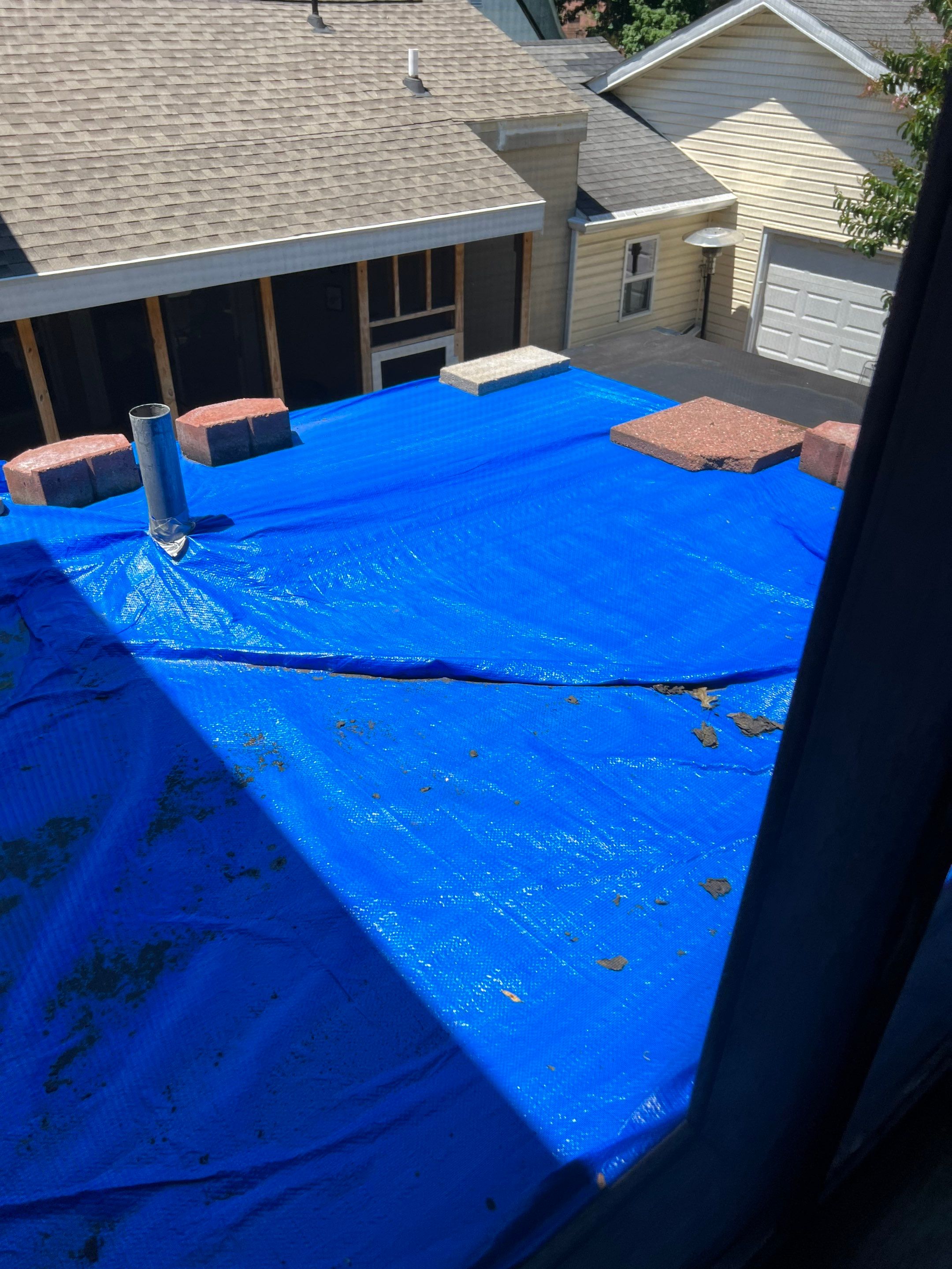 Rubber Roof and Gutter on Addition  by Secure Construction Company Inc