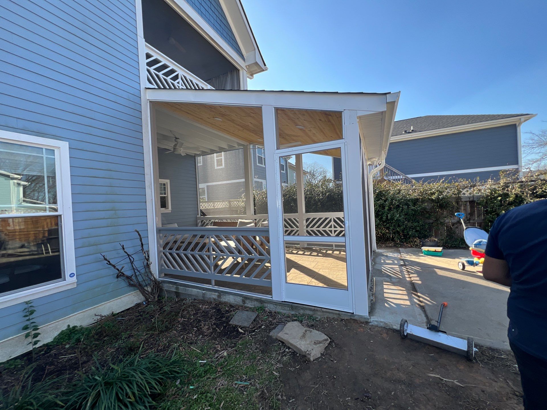 Durham Pergola-to-Screened Porch Transformation by The Remodeling Company