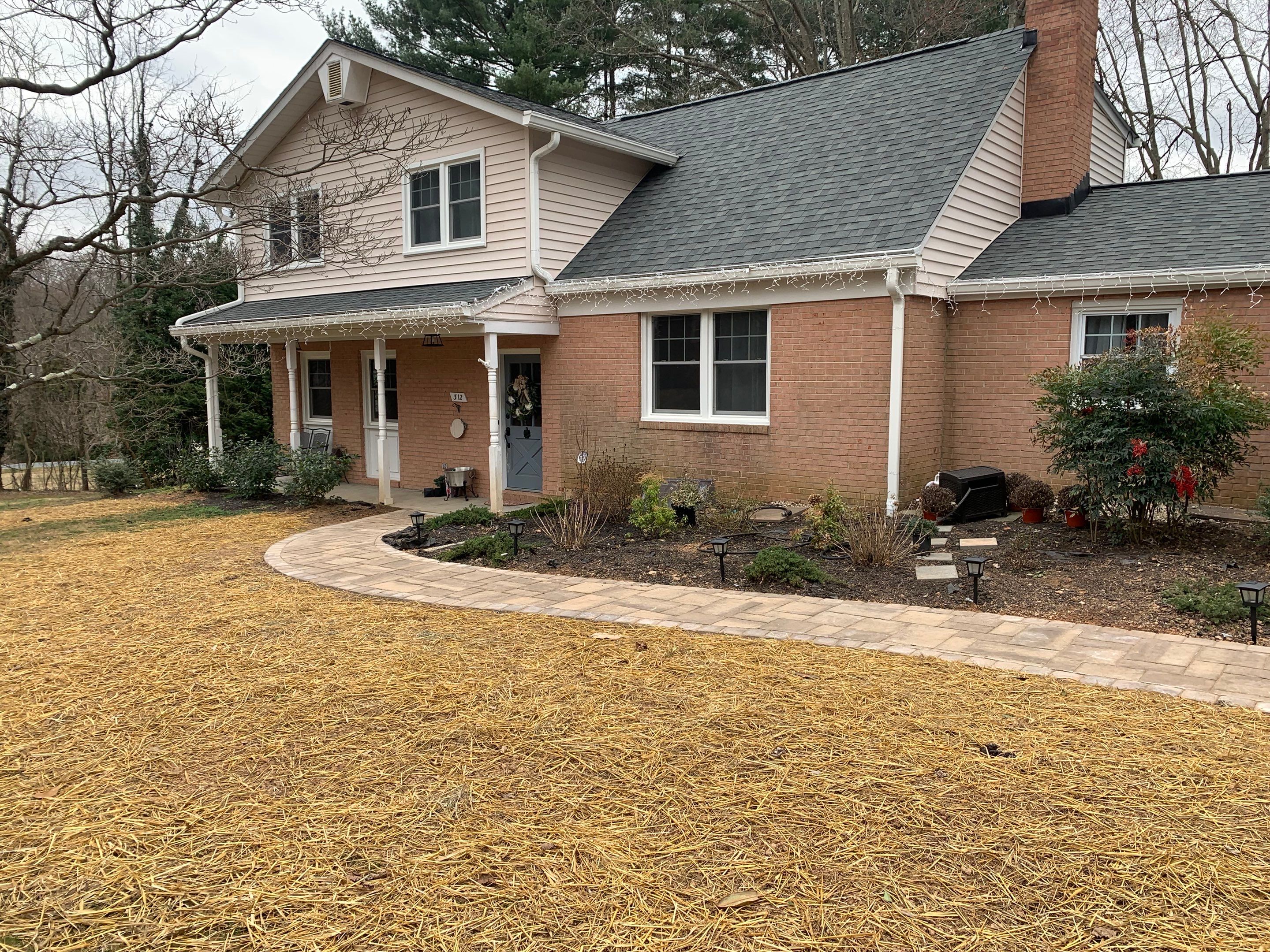 Front Walkway Remodel using Techo-Bloc Pavers by The Smet Companies, LLC