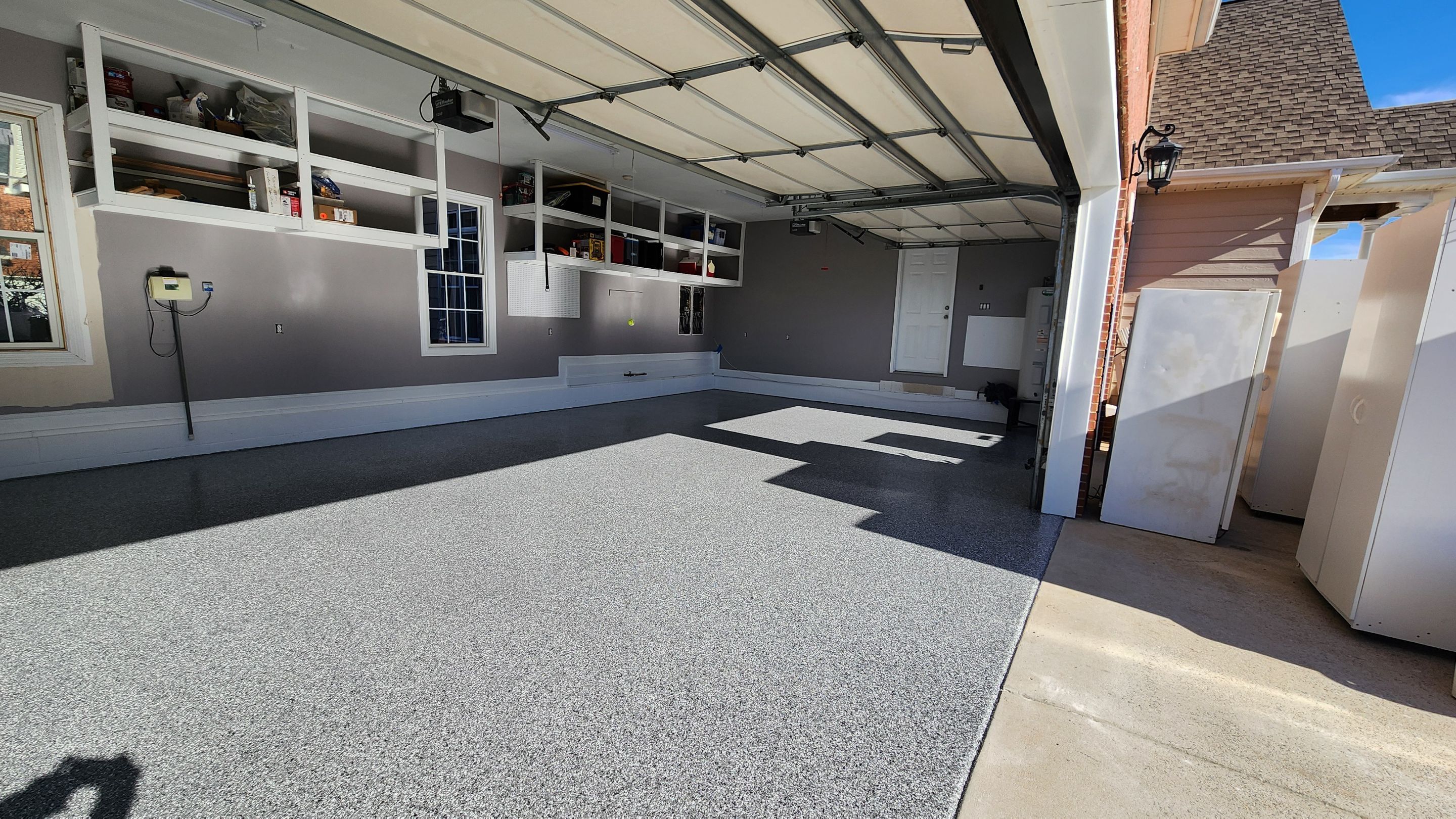 Garage transformation using Wombat flake by Opus Renovations 