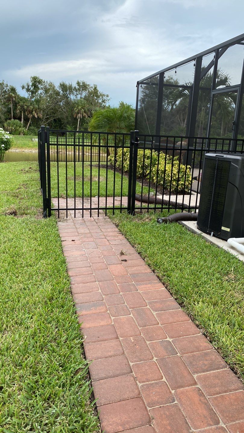 Aluminum Fence Installation using Black 3 Rail Aluminum Fence by Asap fence and gates, LLC