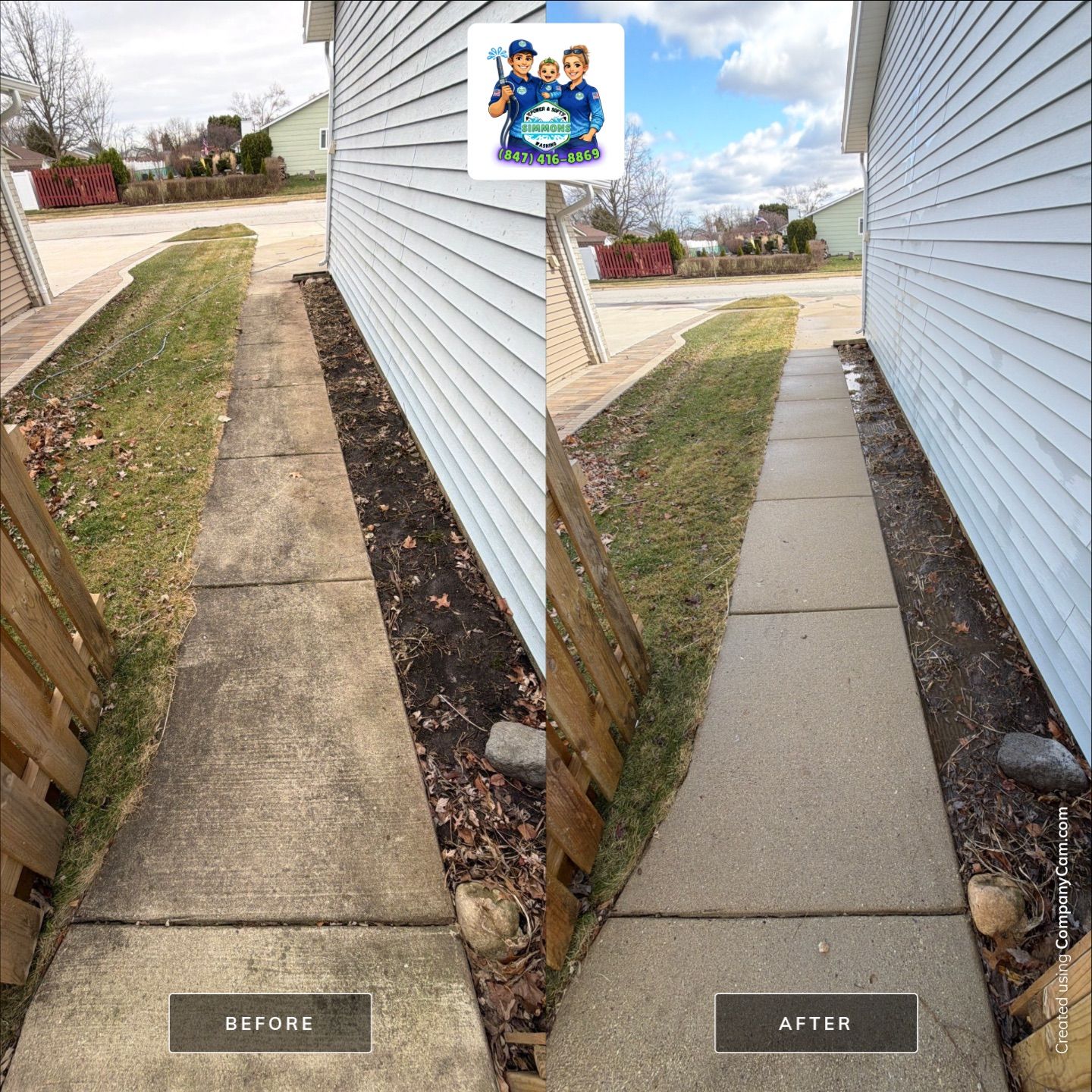 Project in Elk Grove Village by Simmons Power & Soft Washing