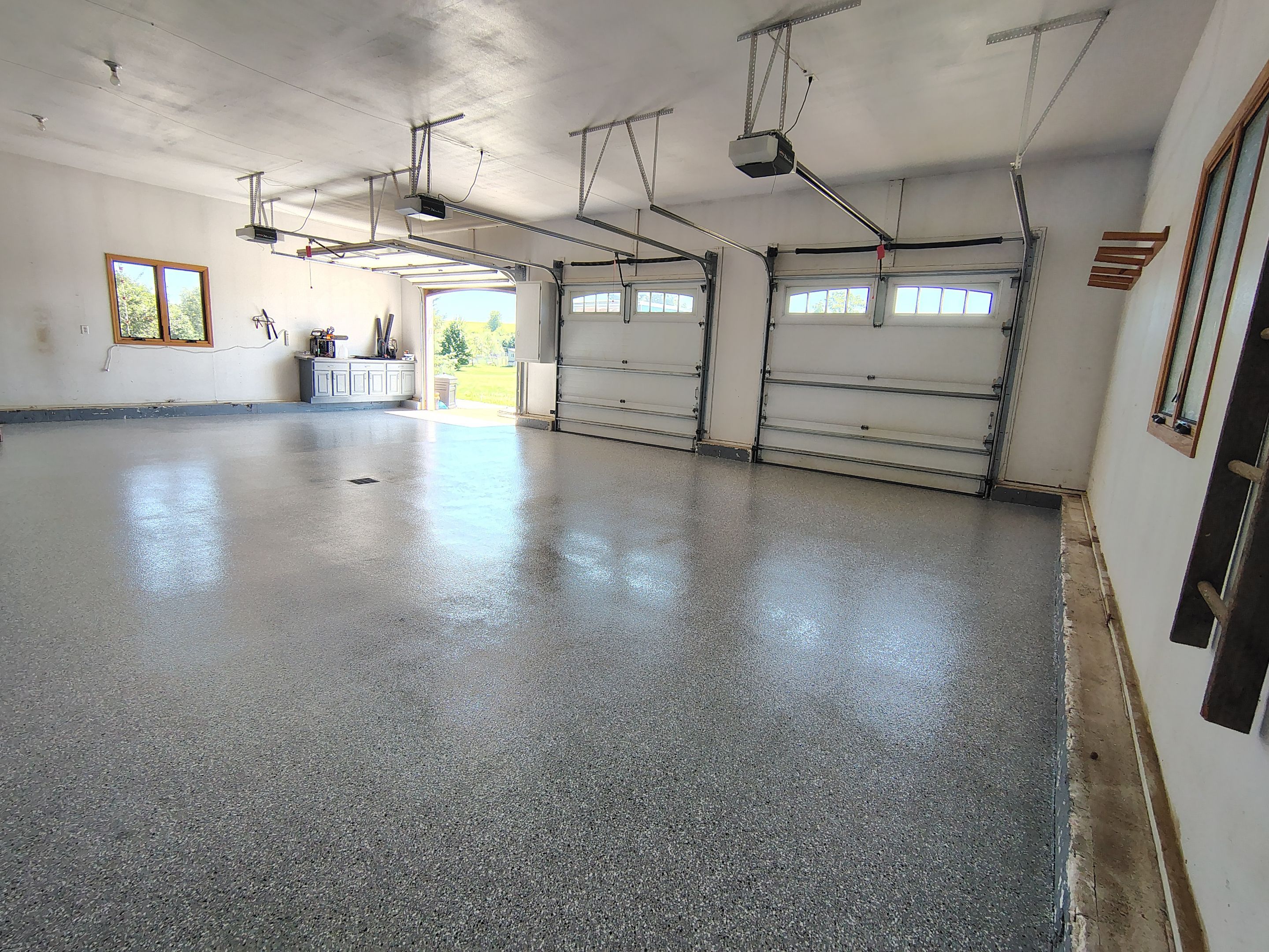Feather Grey Garage Floor Coating Installation in Valley Springs