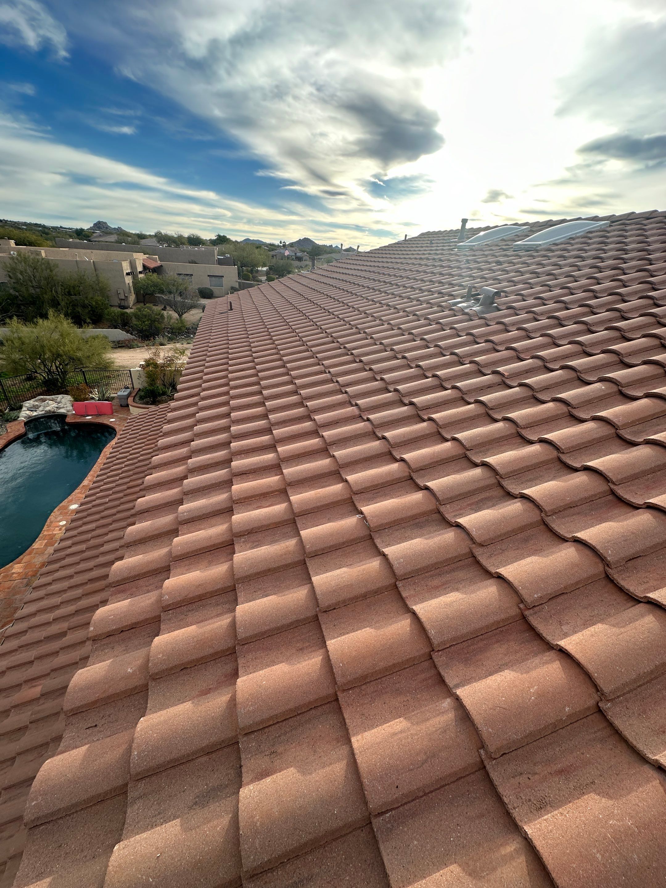 Terracotta Concrete Tiles by Reimagine Roofing