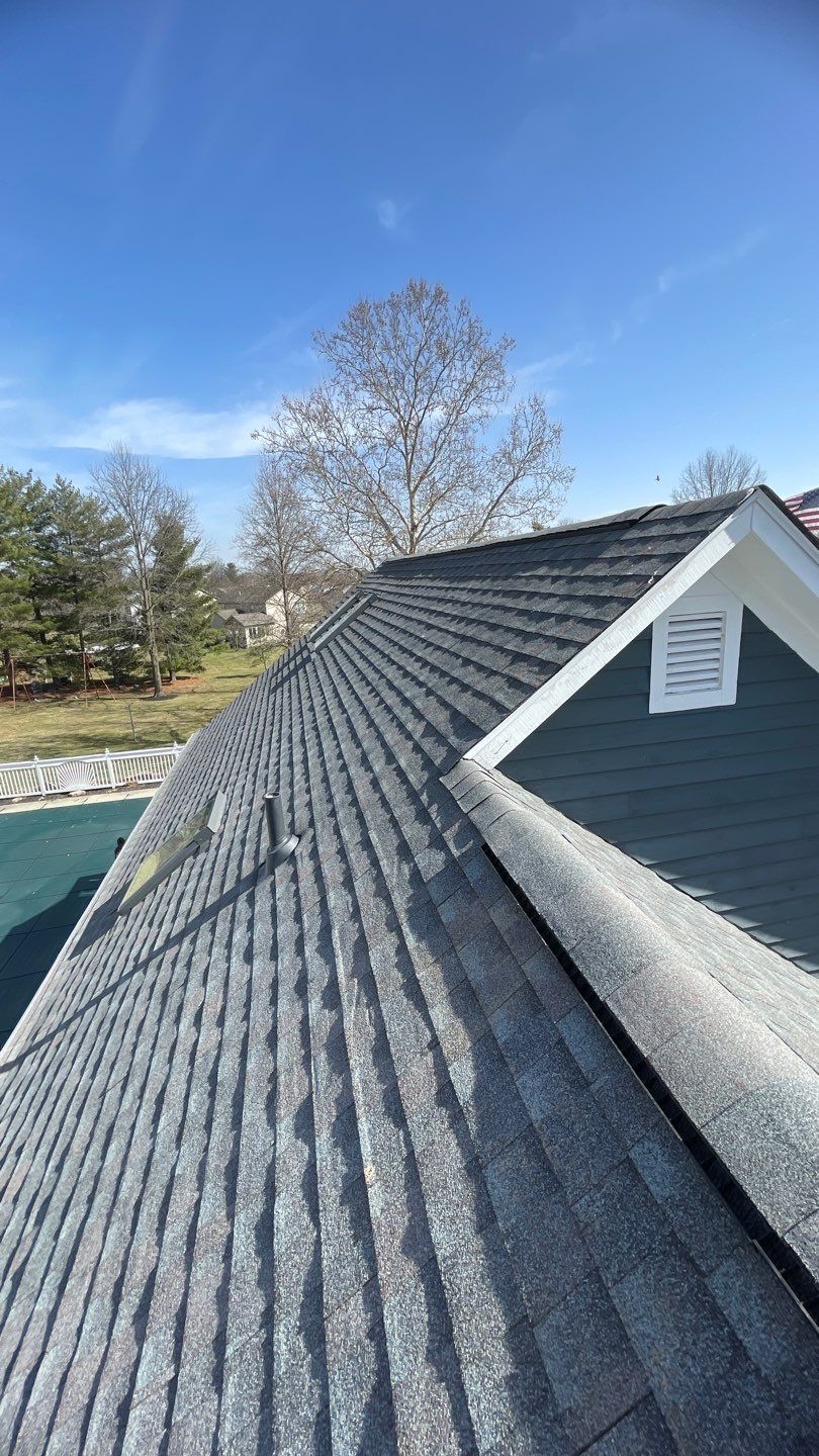 Residential Roofing Installation using GAF Timberline HDZ Williamsburg Slate  by Nitro Roofing and Construction