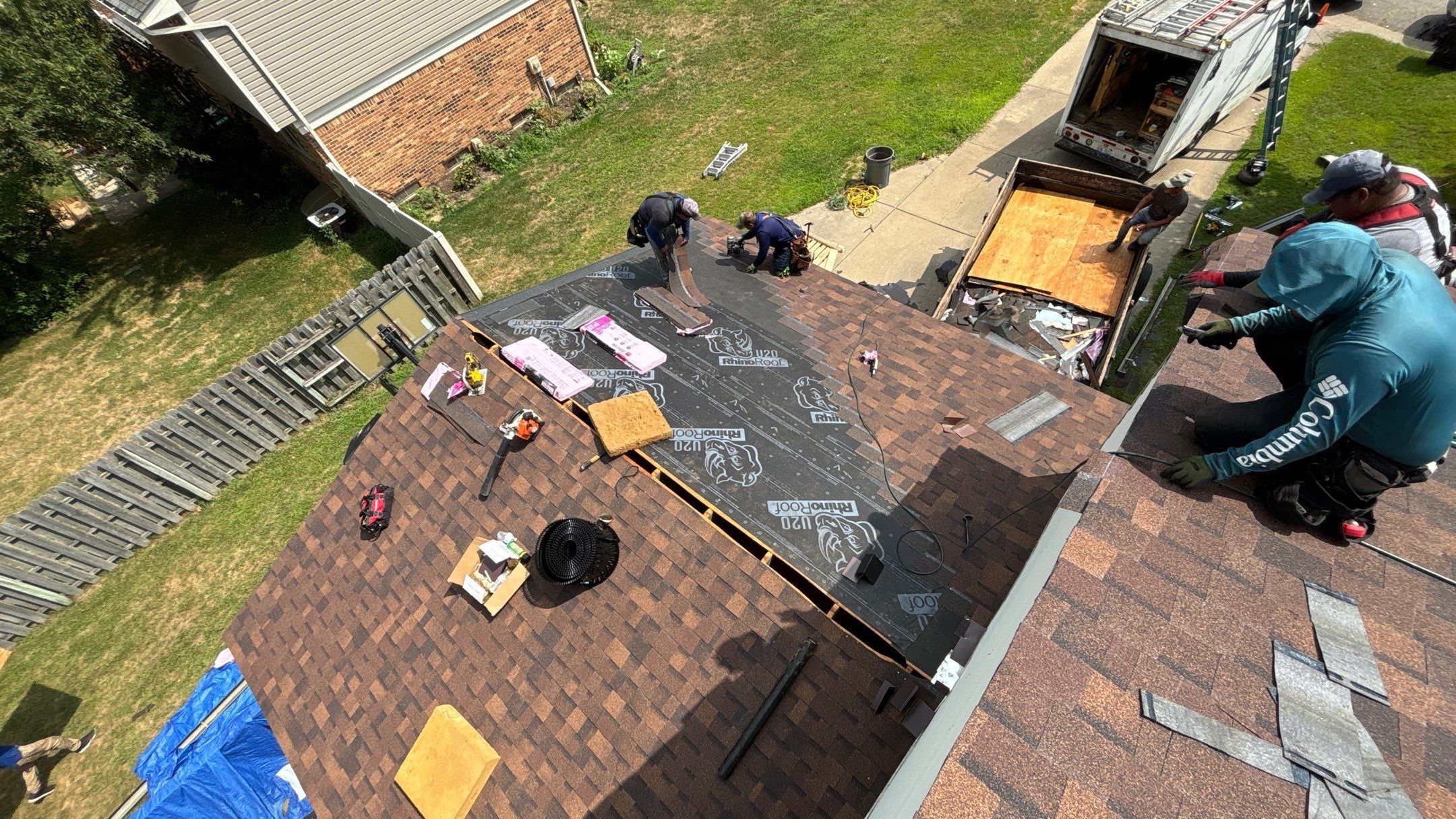 Roof Replacement using Owens Corning Brownwood by 180 Contractors