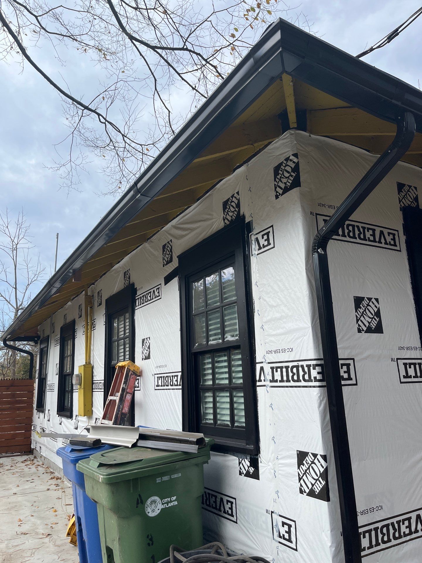 Cedar Tongue & Groove Porch Ceiling Installation Plus James Hardie Siding Replacement by Nelson Exteriors 
