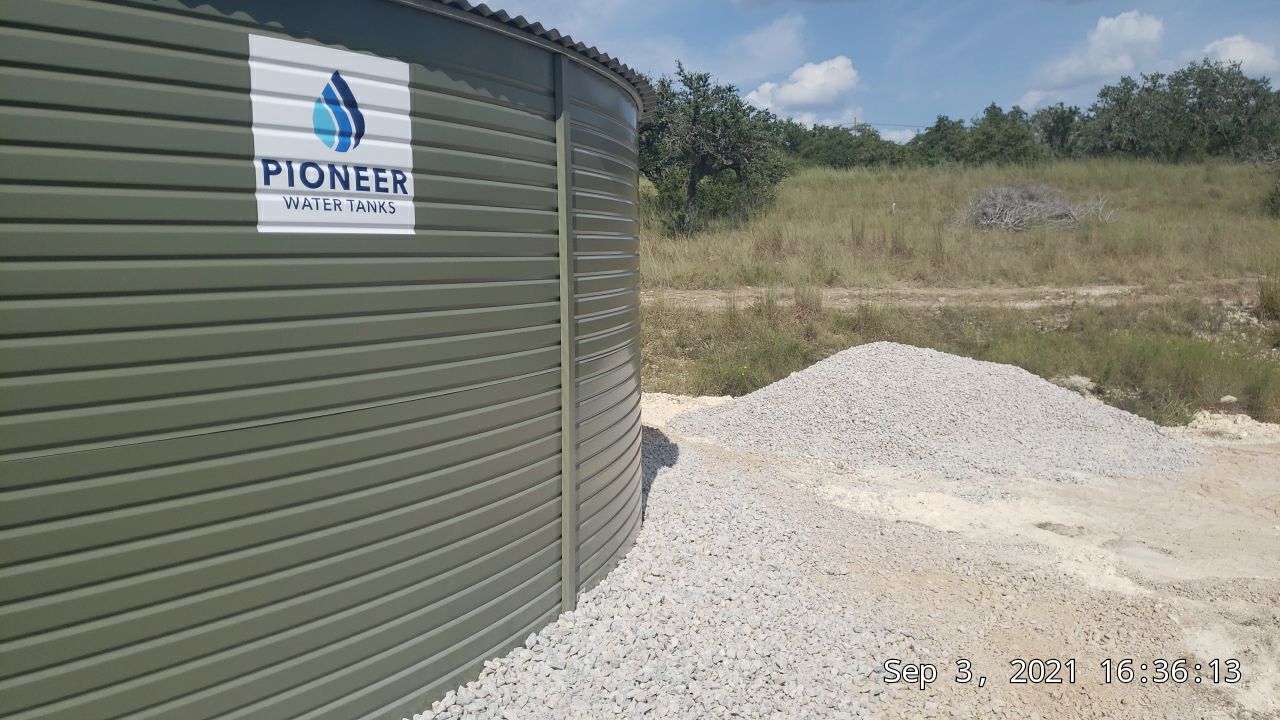 Major Addition using 30000 gallon mangrove green Pioneer (XLR 23/2 MG) by Hill Country Rain Water