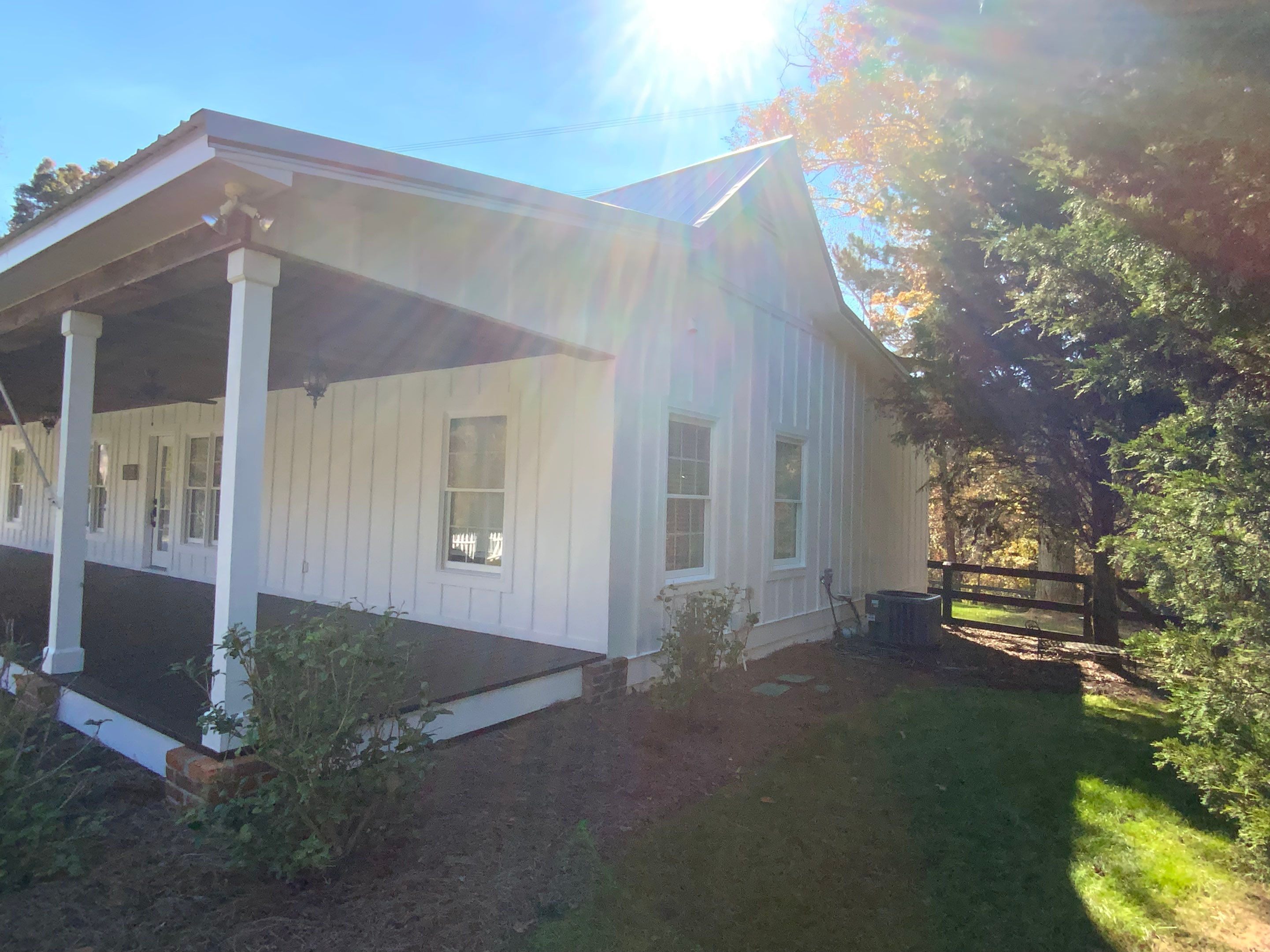 Exterior Trim Painting and Dark Deck Staining in Acworth by Swift Home Renovations