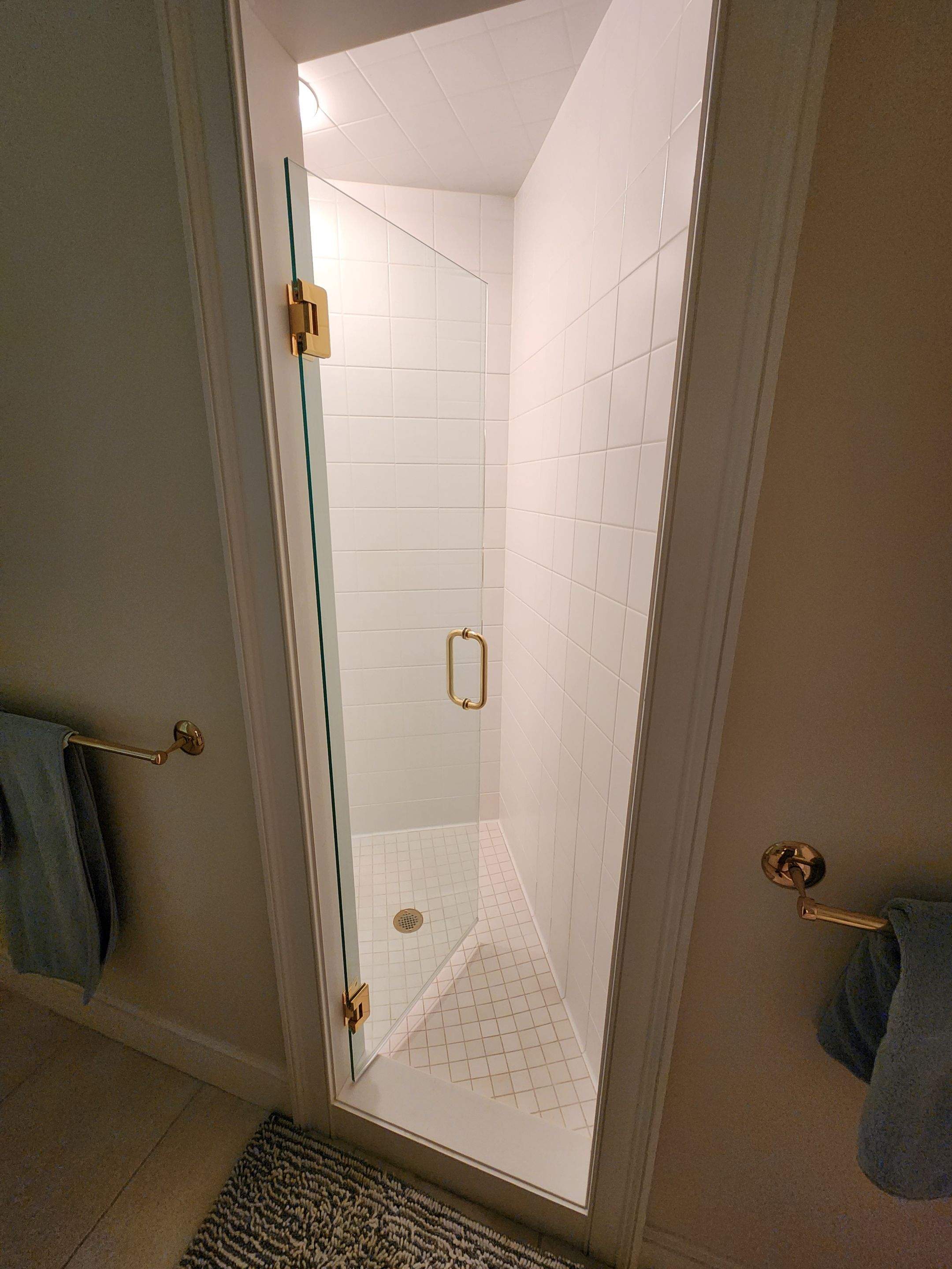 Multiple Frameless Shower Doors by Cheshire Glass Company