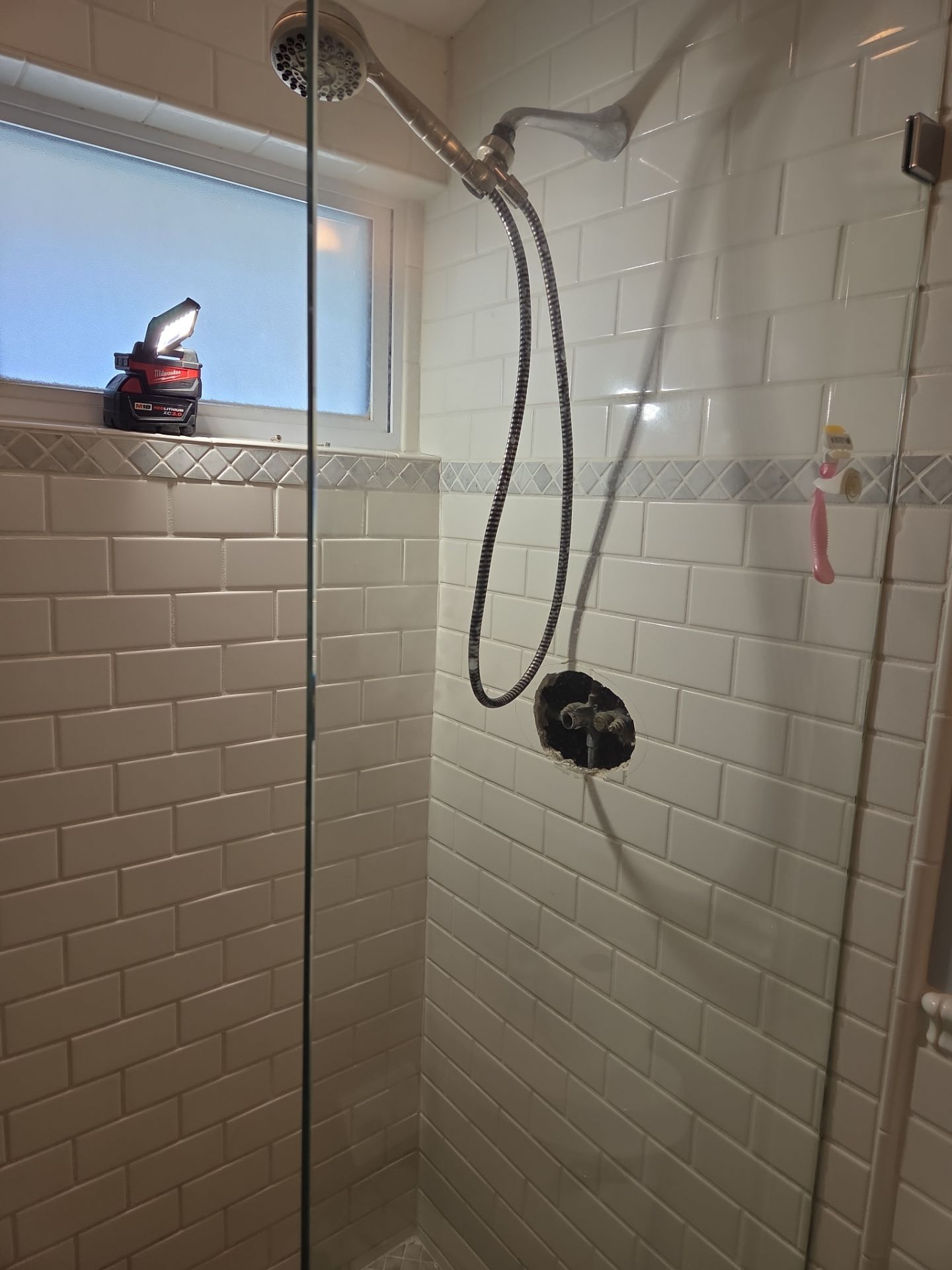 Replacing shower Valve through Tile by Professional Plumbing Inc 