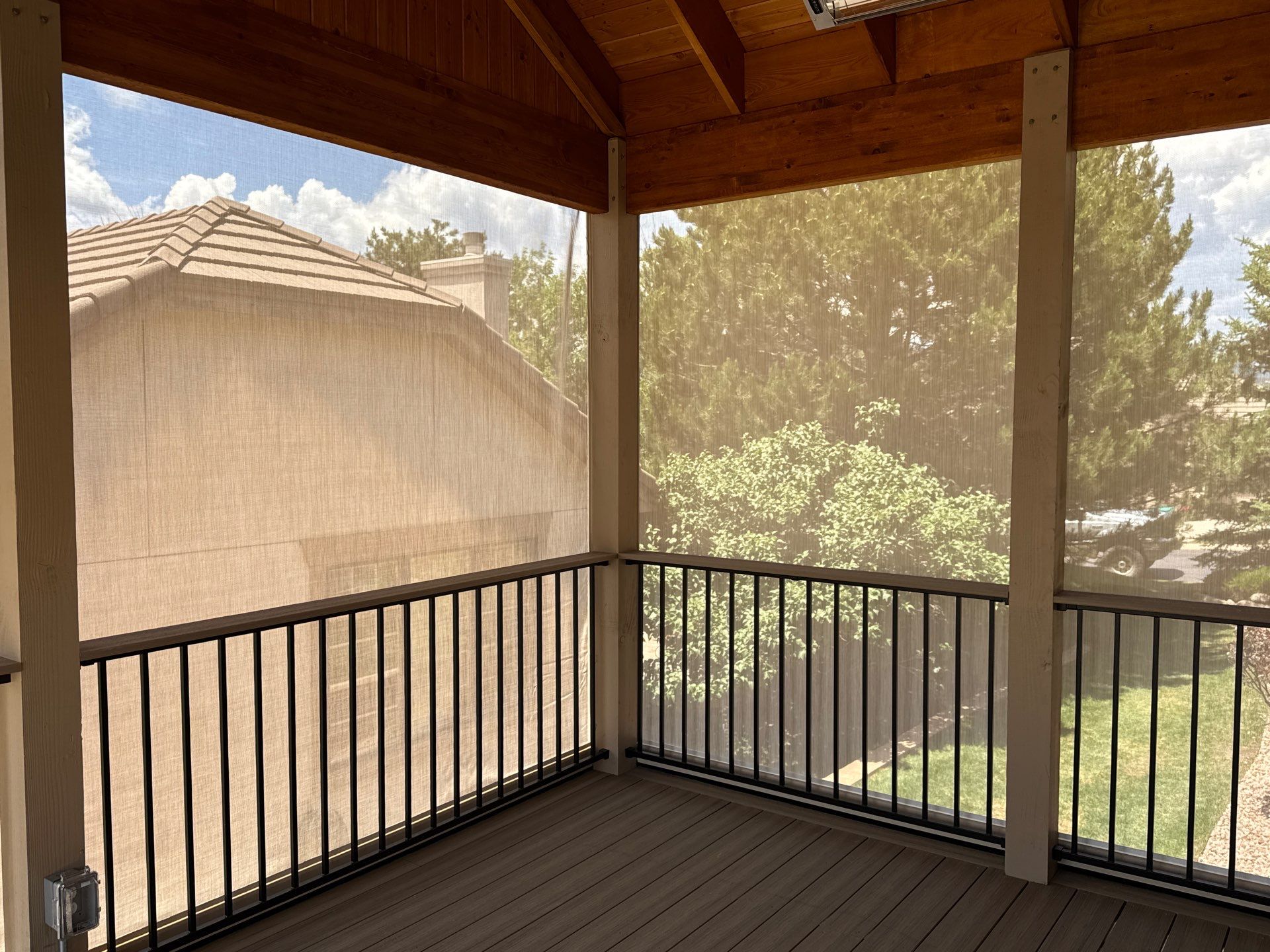 Motorized Screens using Progressive MagnaTrack Screens by Outdoor Solutions Colorado