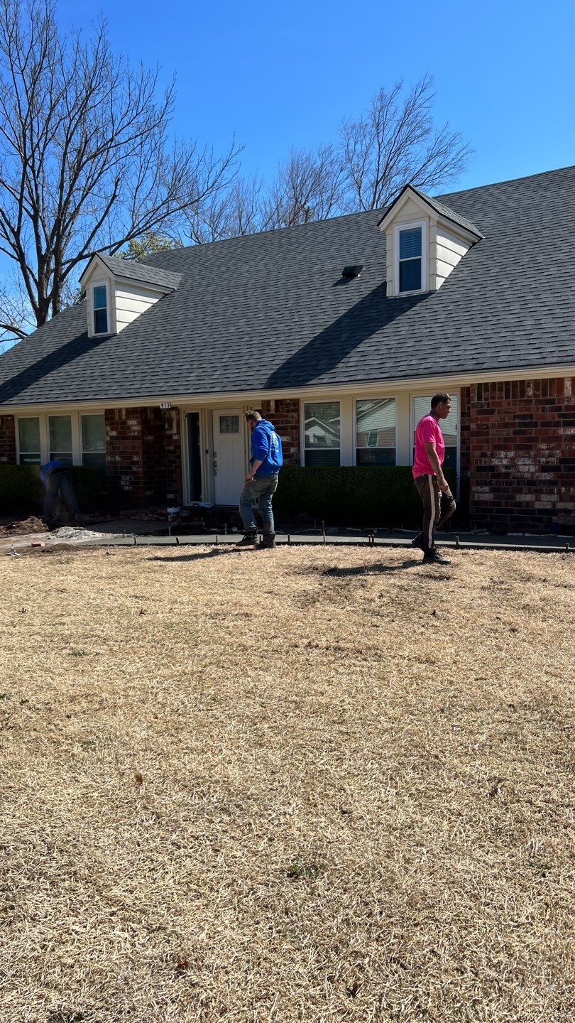 Concrete sidewalk using Concrete by Clays Services Inc