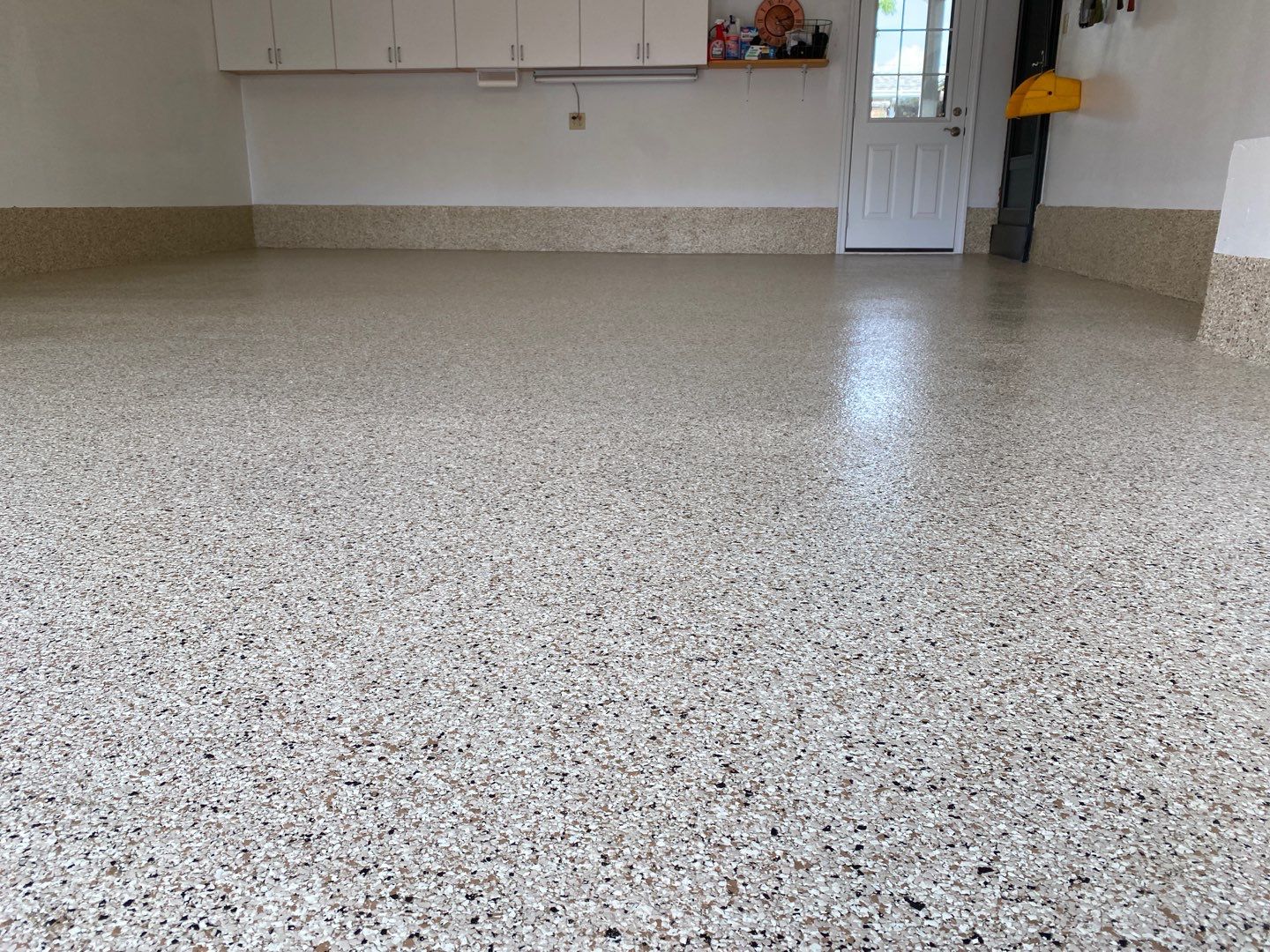 Garage Floor and Patio using Driftwood by Your1DayFloor.com