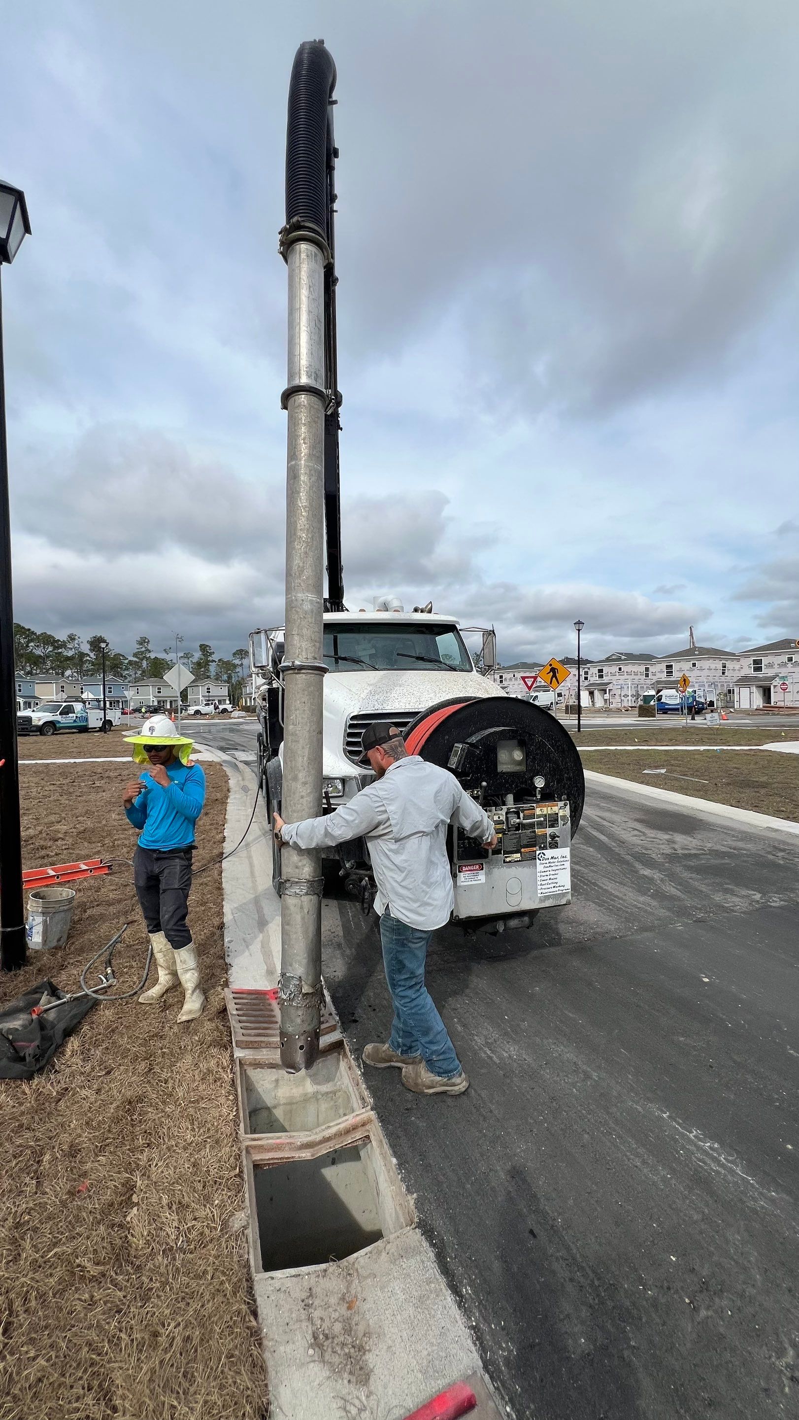New Community Stormwater System Catch Basin Cleaning by Don Mar, Inc. Storm Water Solutions