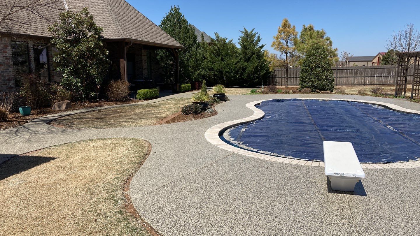 Patio & Pool Deck Coating with Cordwood by Copperhead Coatings