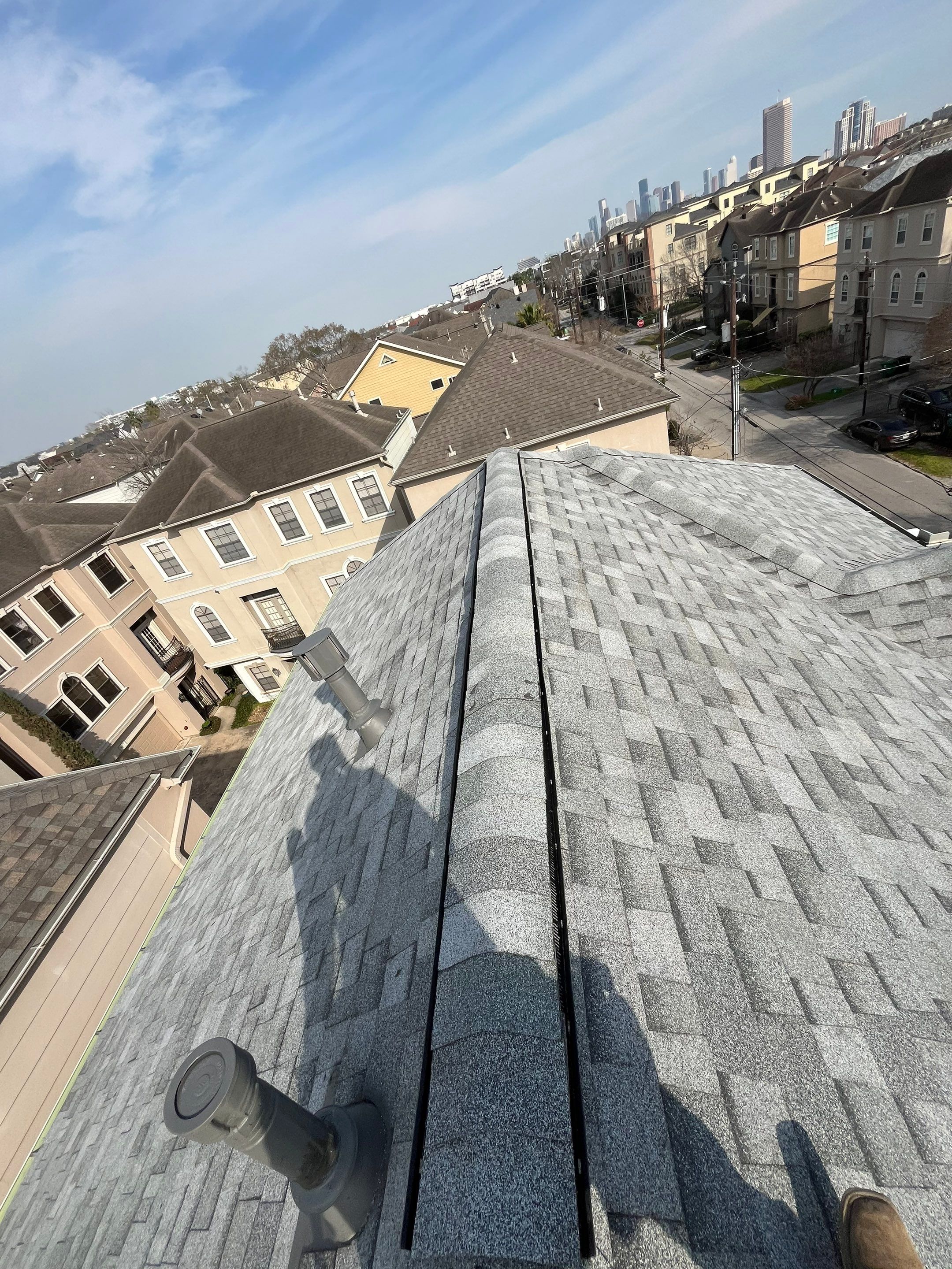 Three Story Roof Project in Houston by Roofing Technologies Unlimited