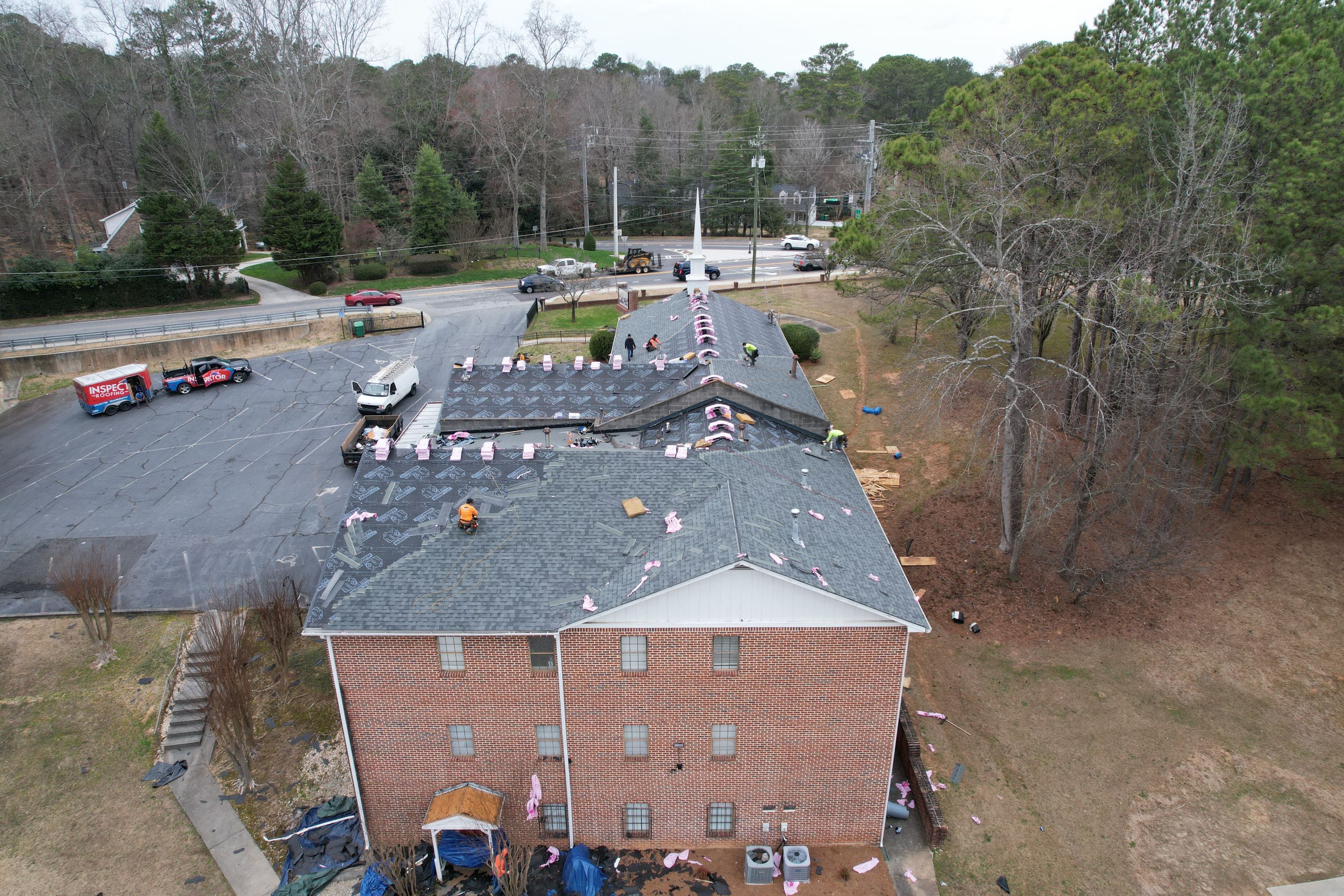 Church Roof Replacement using Owens Corning by Inspector Roofing and Restoration