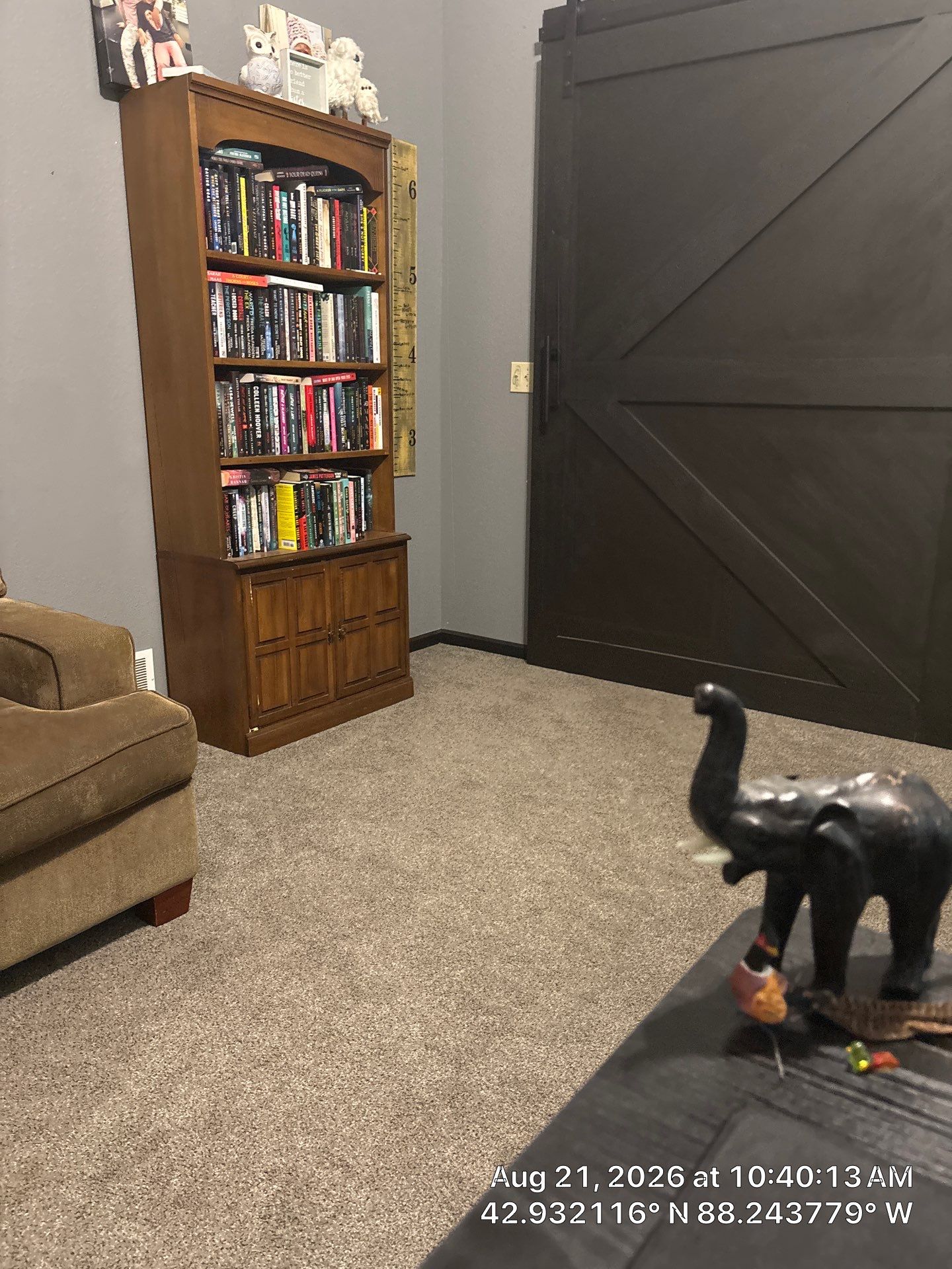 Interior Remodel With Sliding Barn Door and Custom Window Bench by CompanyCam Sales Demo
