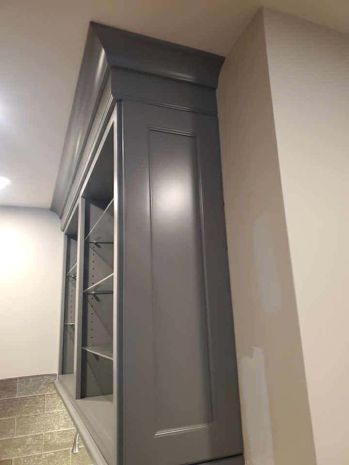 Kitchen Cabinets Refinished in Kendall Charcoal HC-166  by Spectrum Painting, LLC