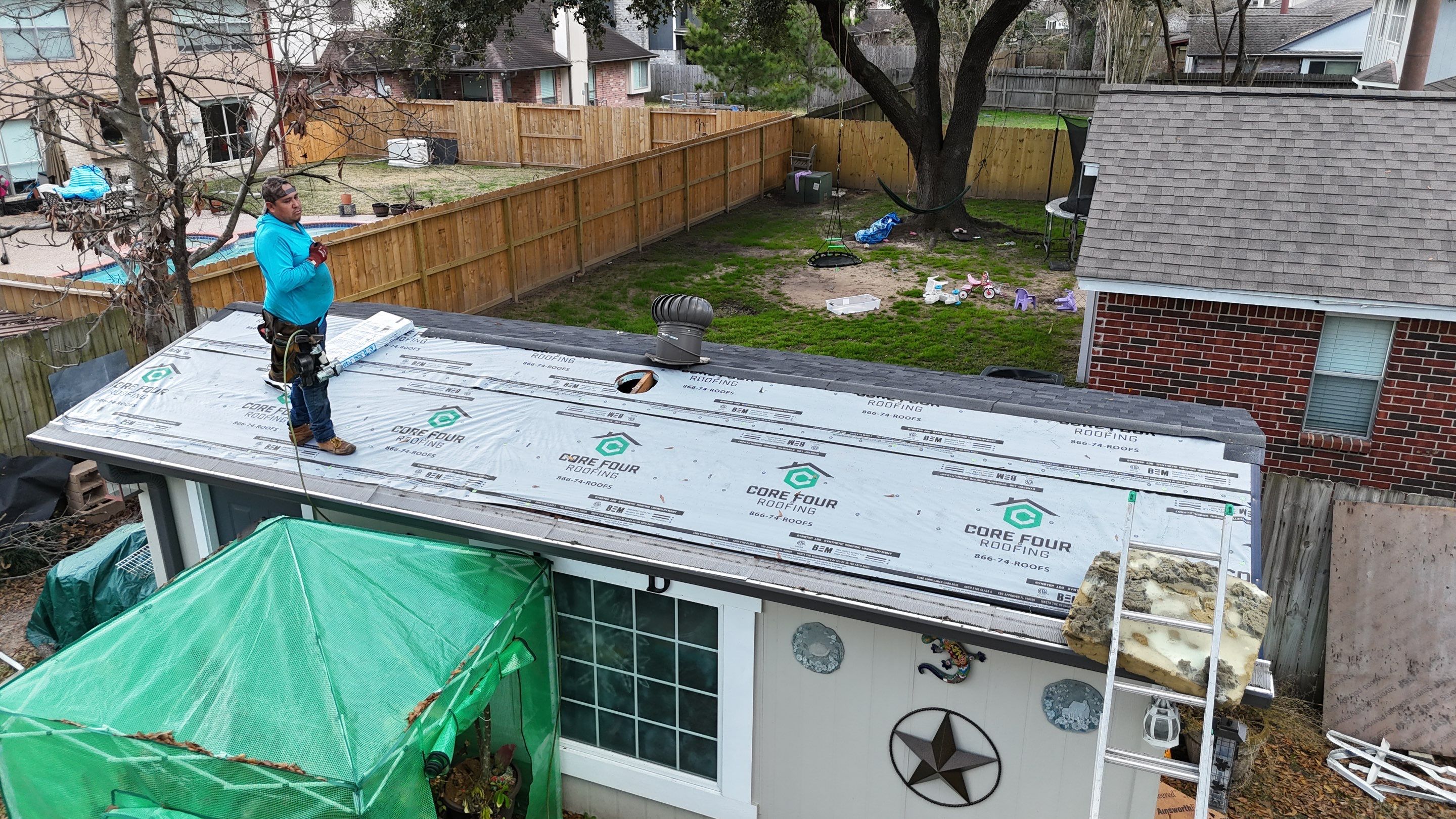 Roof Replacement completed in the Cypress Area! by Core Four Roofing