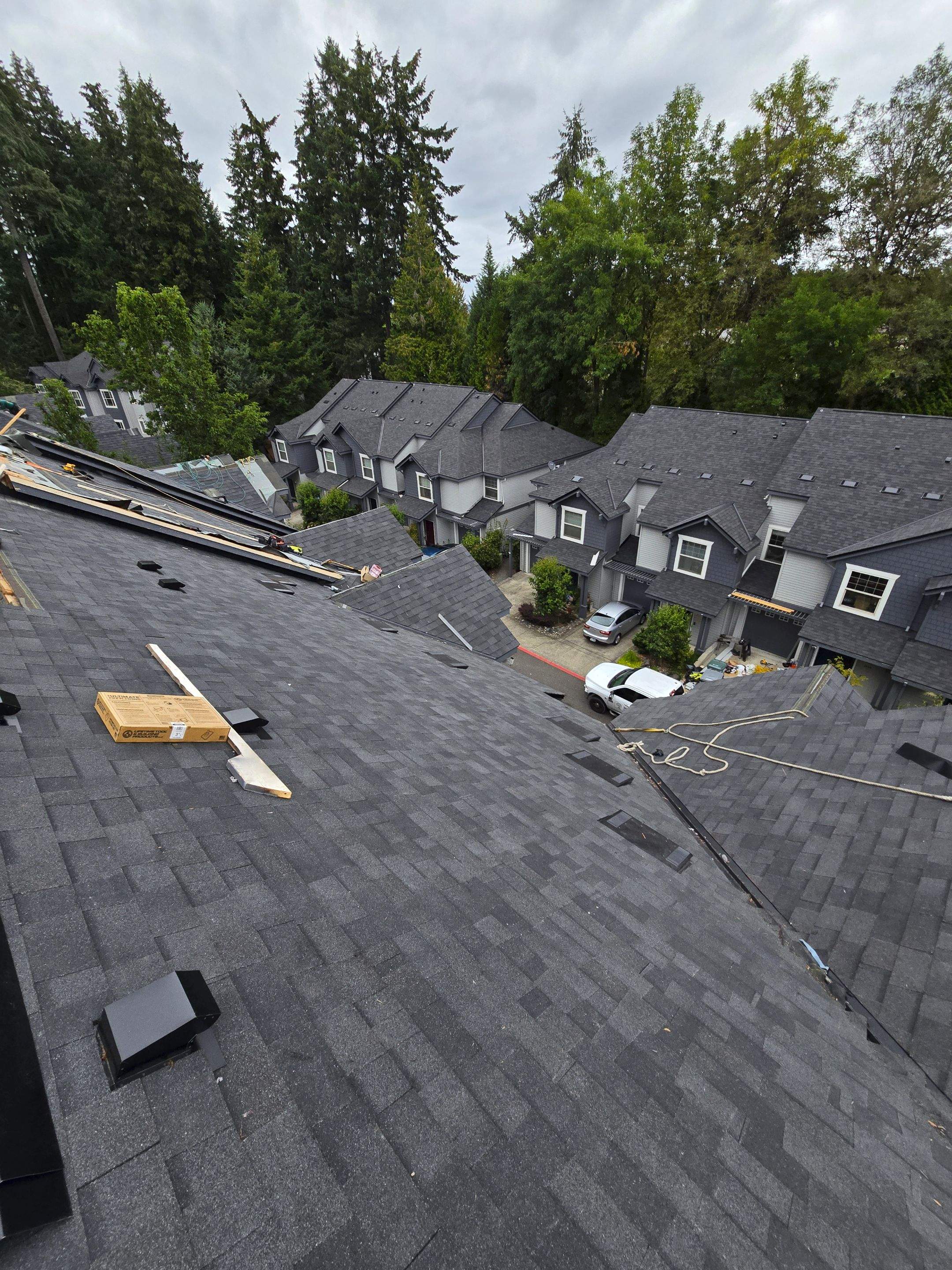 Dawson Station Reroof and Gutters by Hawthorne General Construction
