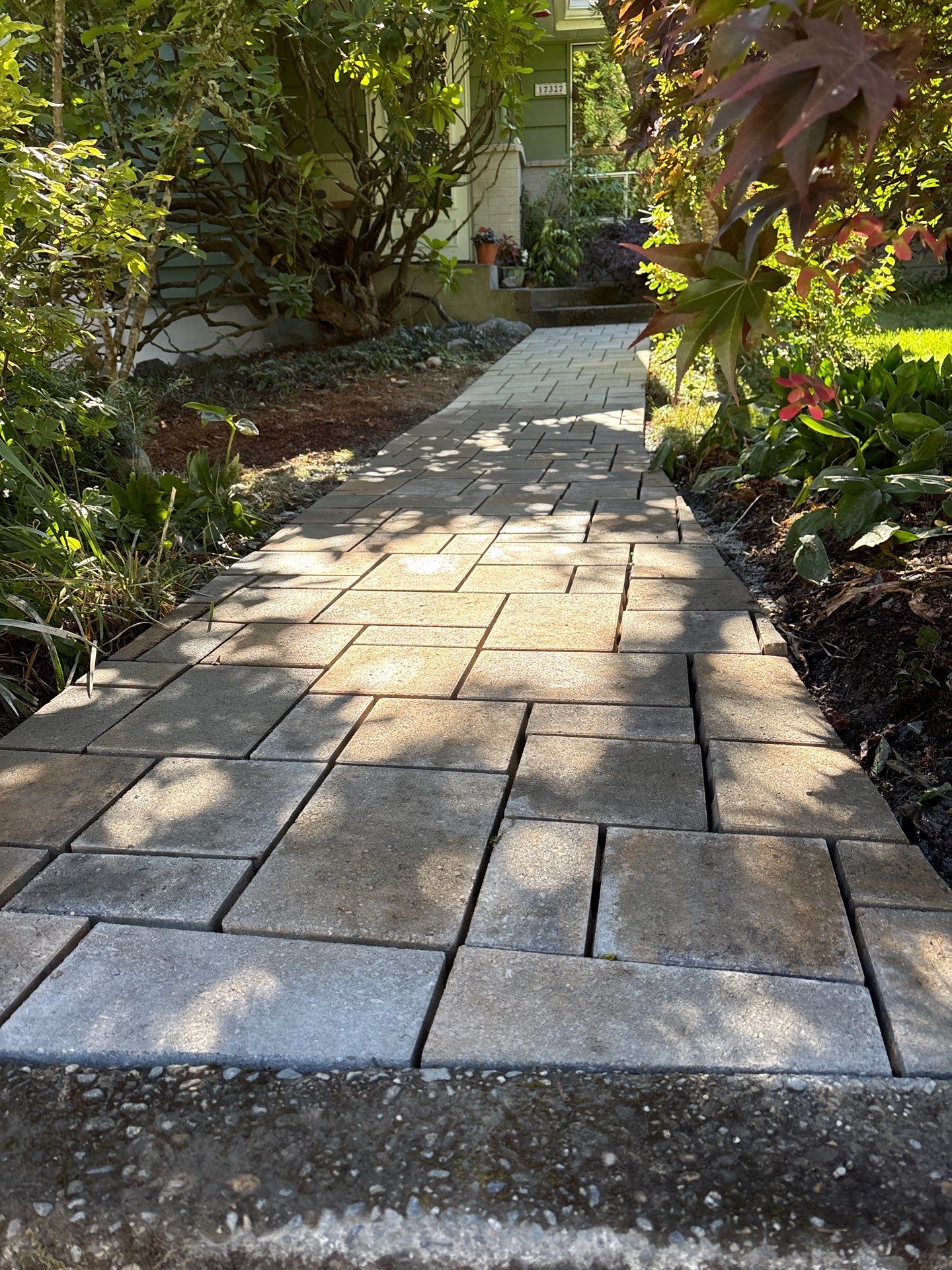Pavers Driveway & Walkway with Concrete Lip | Seattle  by Jireh Asphalt & Concrete Inc 
