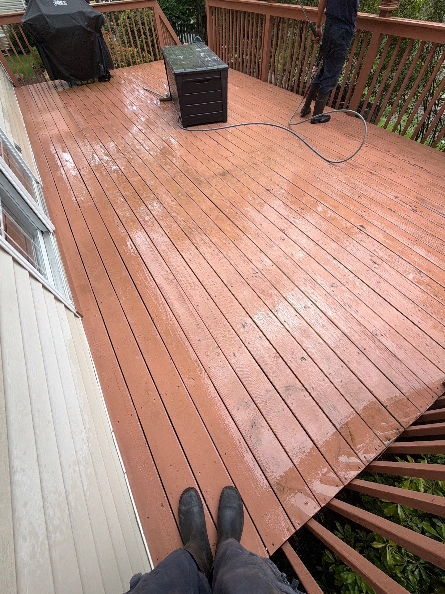 Wooden Deck Restoration in Oakland, New Jersey by Spectrum Painting, LLC