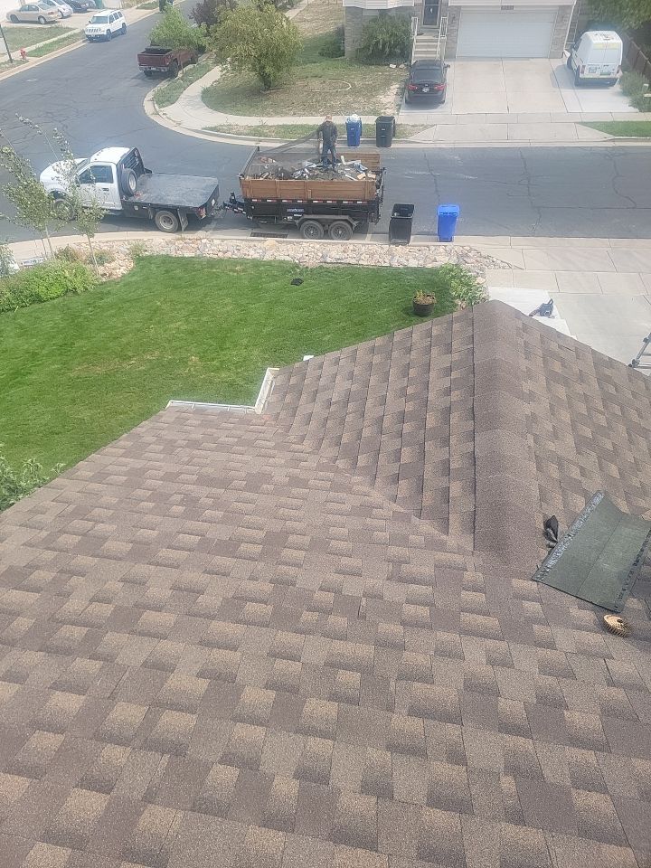 Storm Damaged Roof using GAF Timberline HDZ - Lifetime Shingle by The Roof Doctor