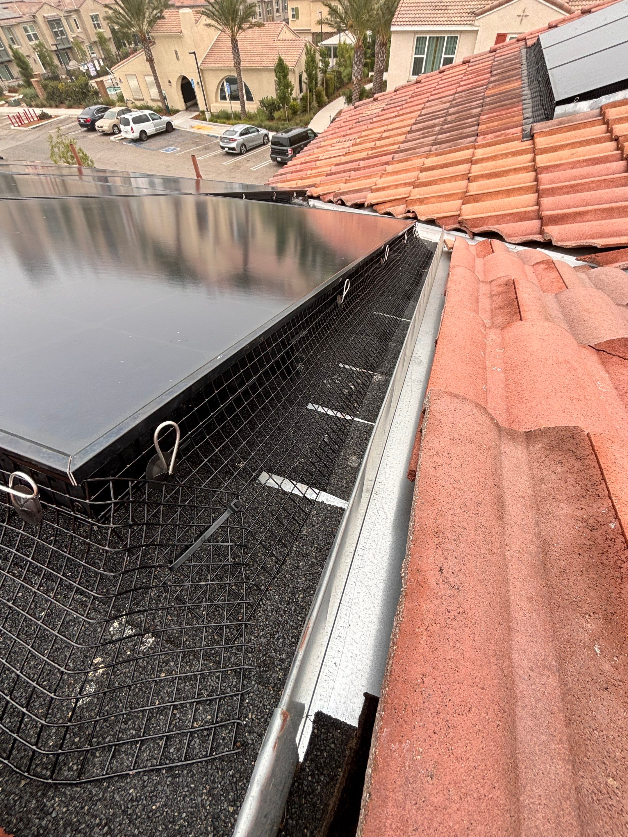 Solar Panel Bird Proofing in Fontana Ca by Palm Coast Solar Cleaning