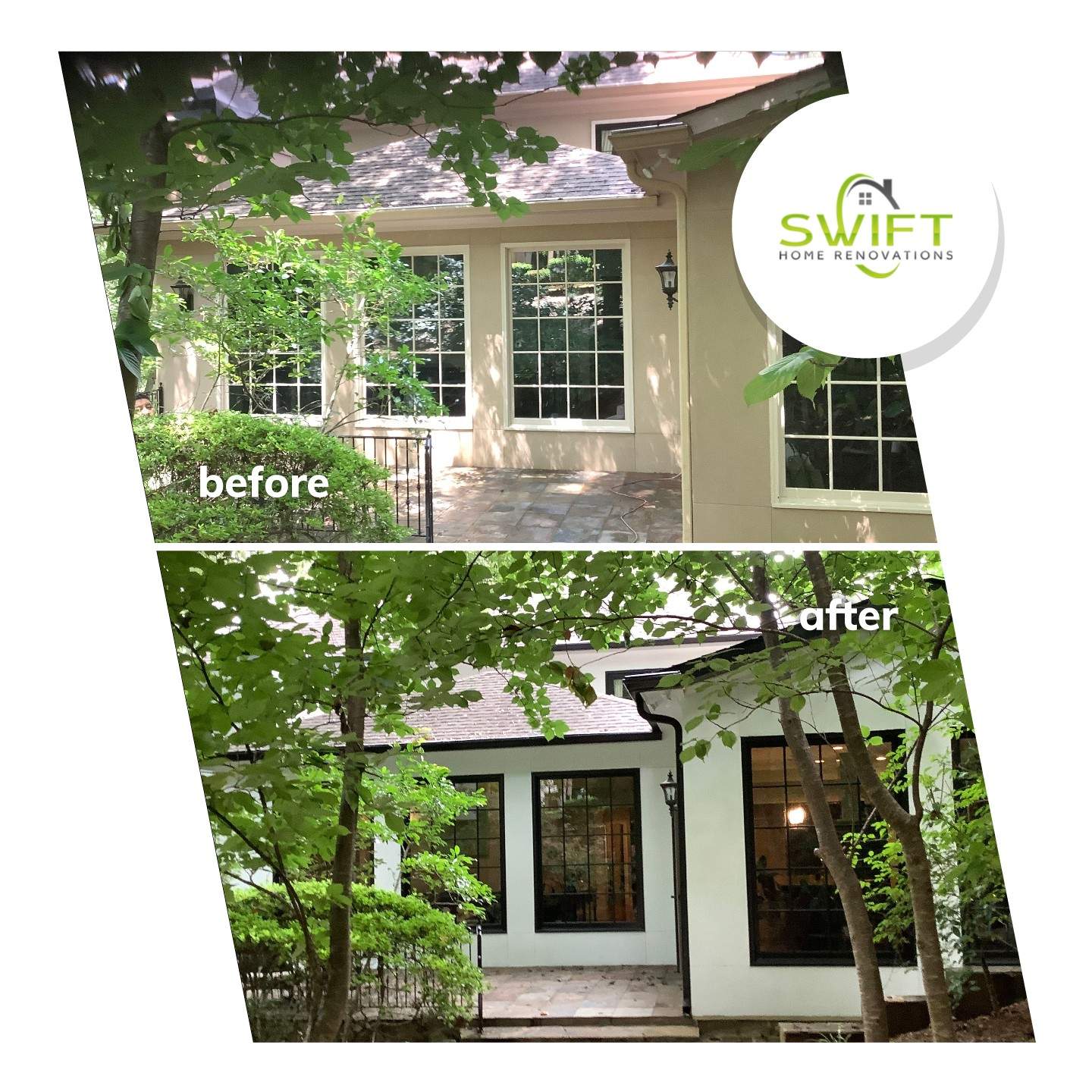 Full Exterior Stucco and Pool House Painting in Marietta by Swift Home Renovations
