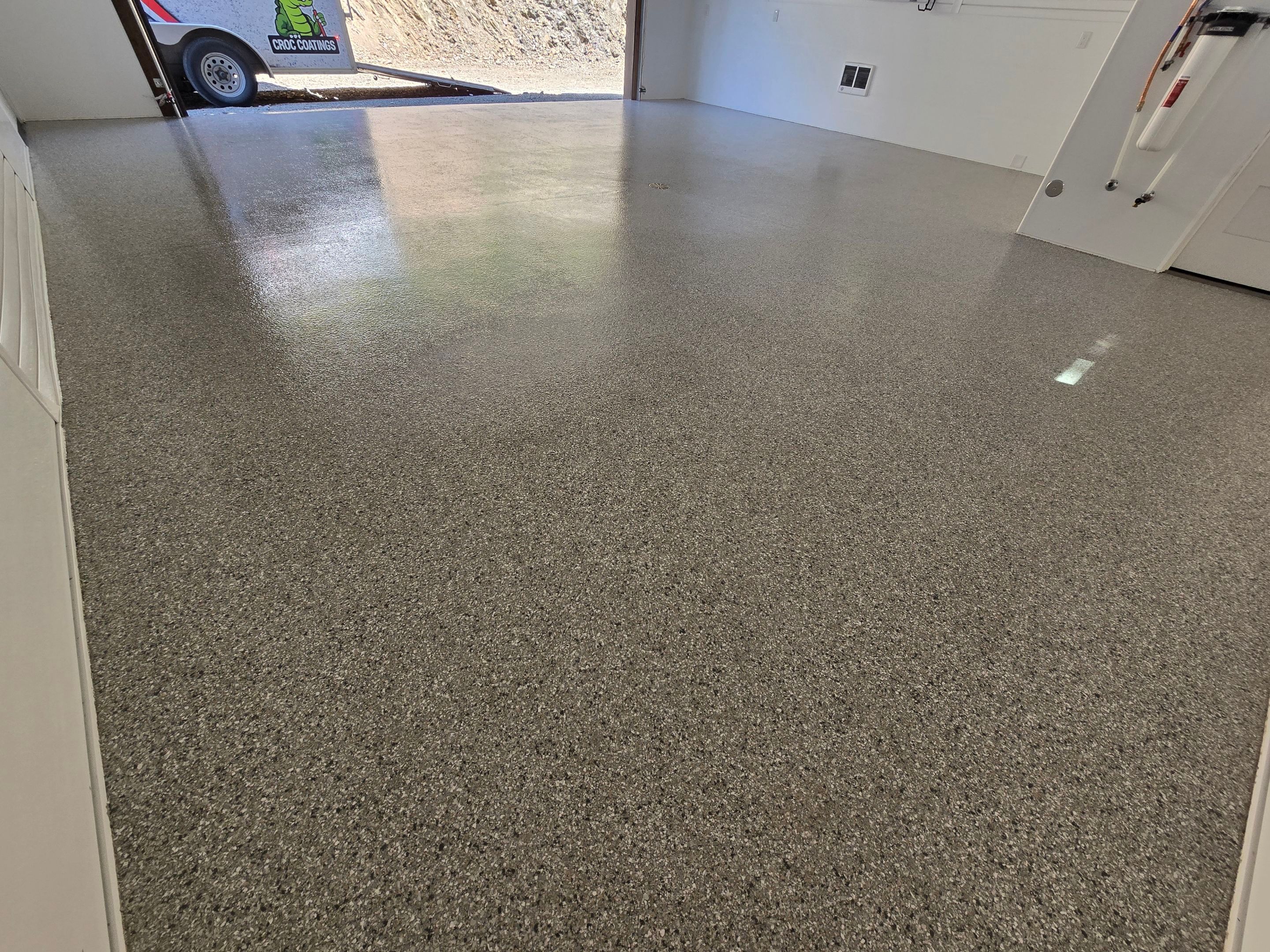 Garage Transformation using Mt Everest by Croc Coatings, LLC